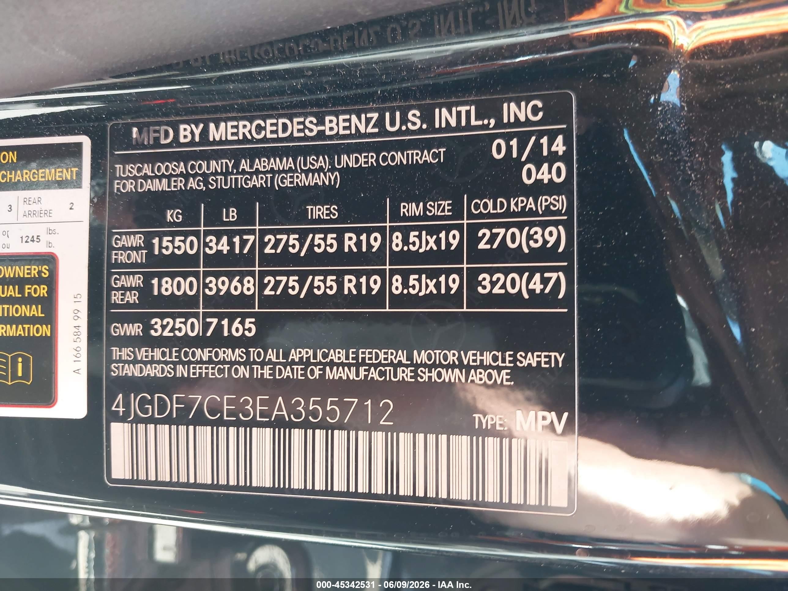 2014 Mercedes-benz Gl 450 4matic Black vin: 4JGDF7CE3EA355712