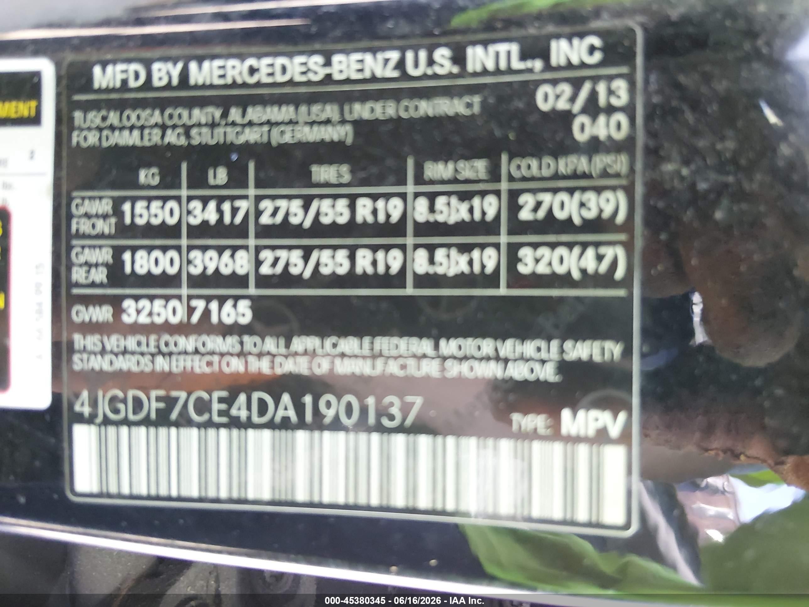 2013 Mercedes-benz Gl 450 4matic Black vin: 4JGDF7CE4DA190137