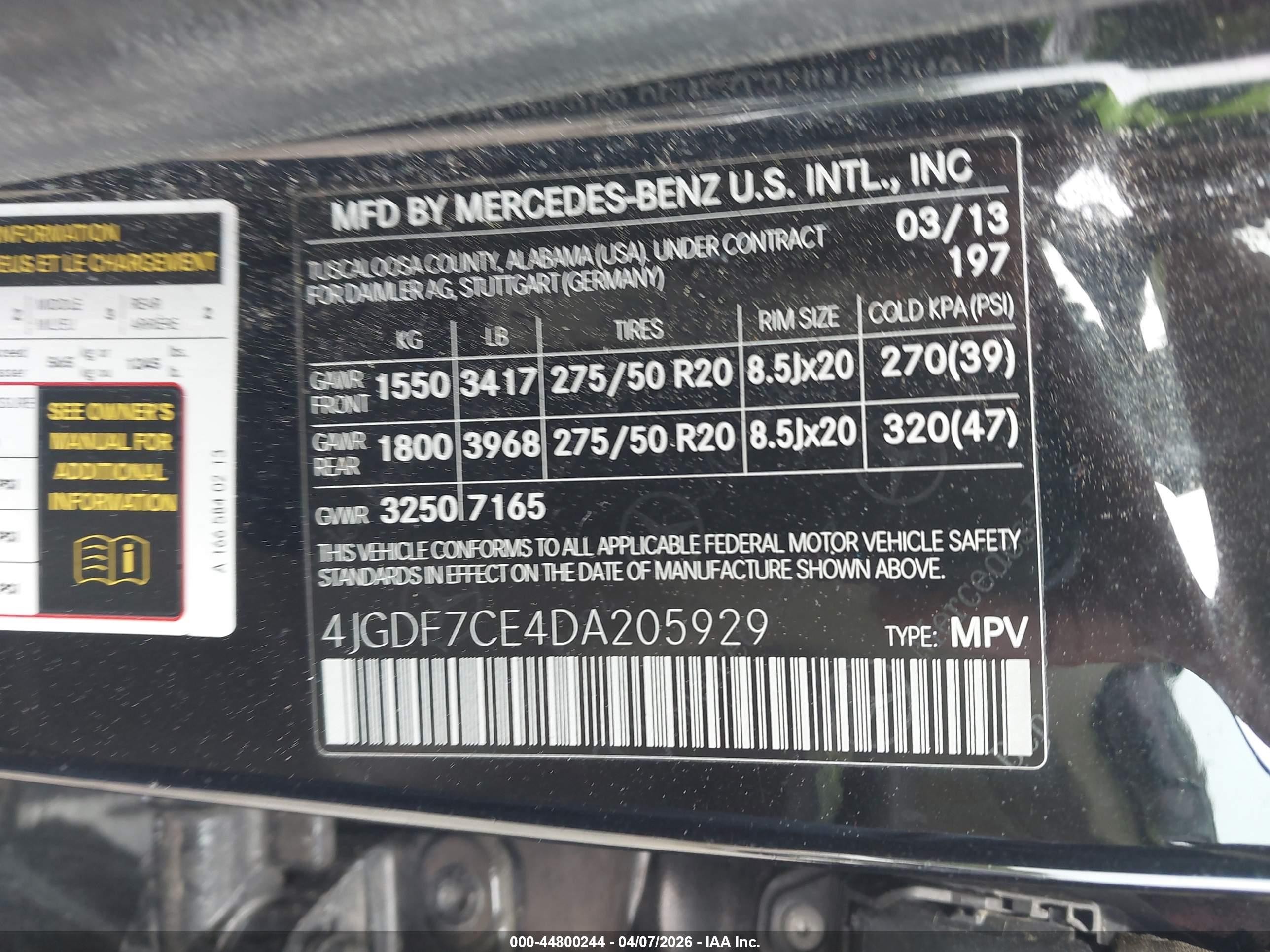 2013 Mercedes-benz Gl 450 4matic Black vin: 4JGDF7CE4DA205929