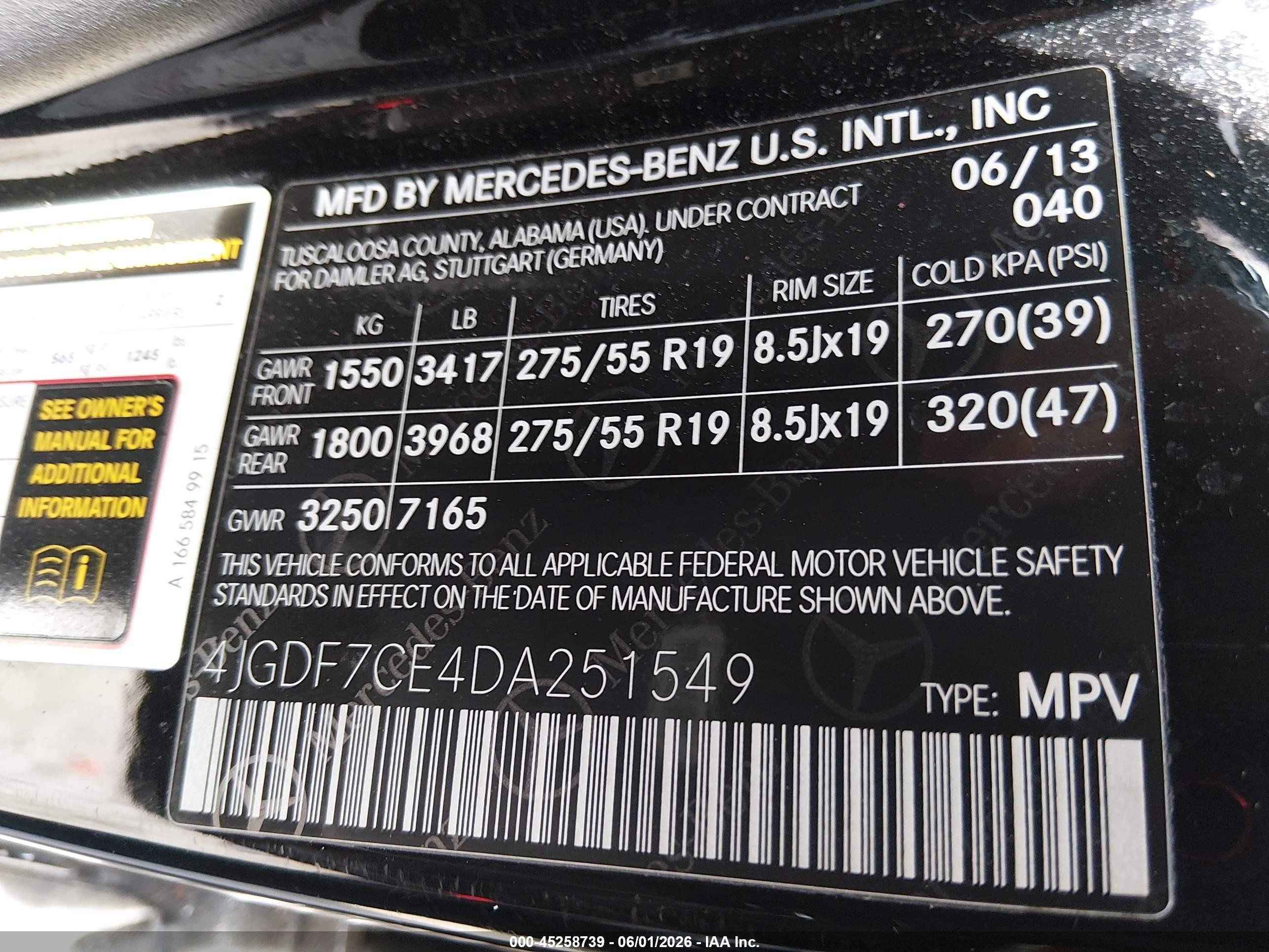 2013 Mercedes-benz Gl 450 4matic Black vin: 4JGDF7CE4DA251549