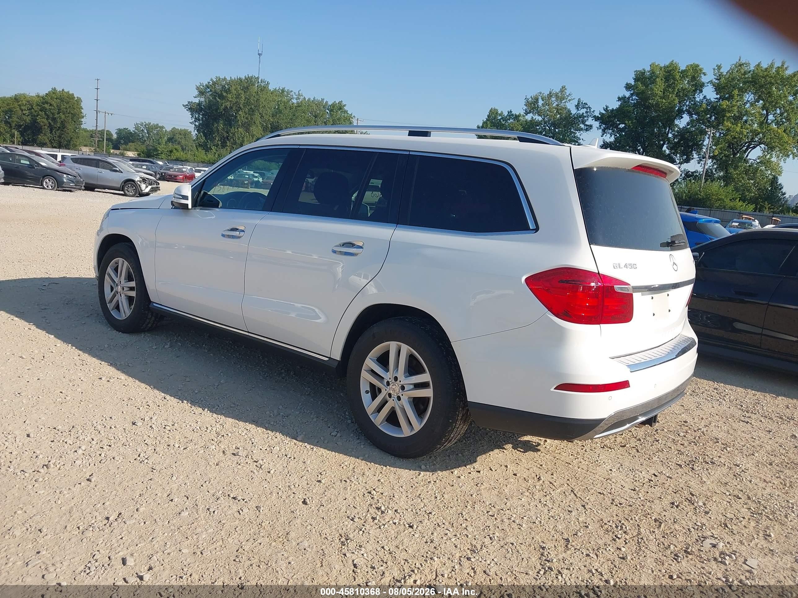 2014 Mercedes-benz Gl 450 4matic White vin: 4JGDF7CE4EA303974