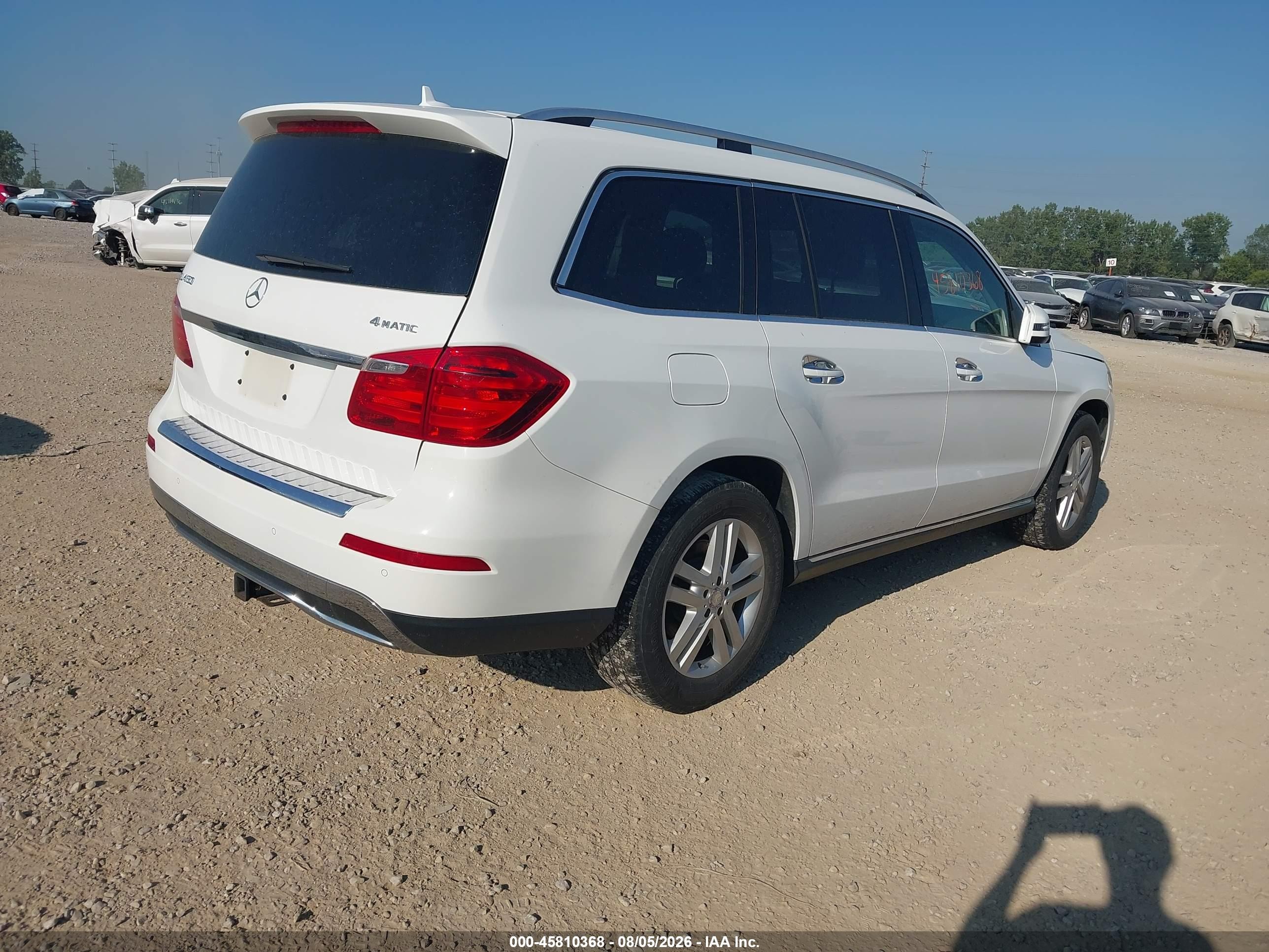 2014 Mercedes-benz Gl 450 4matic White vin: 4JGDF7CE4EA303974