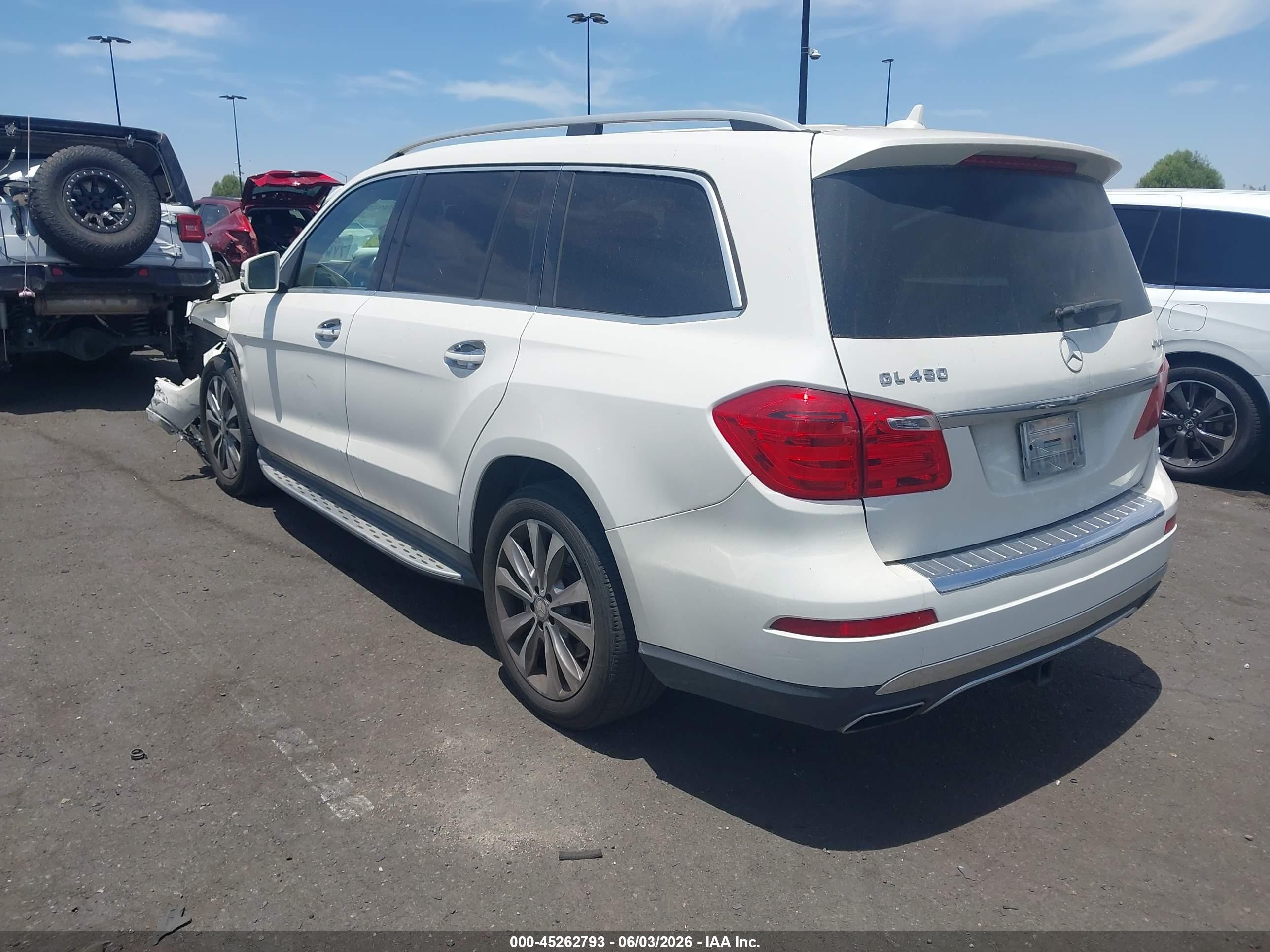 2014 Mercedes-benz Gl 450 4matic White vin: 4JGDF7CE4EA348994