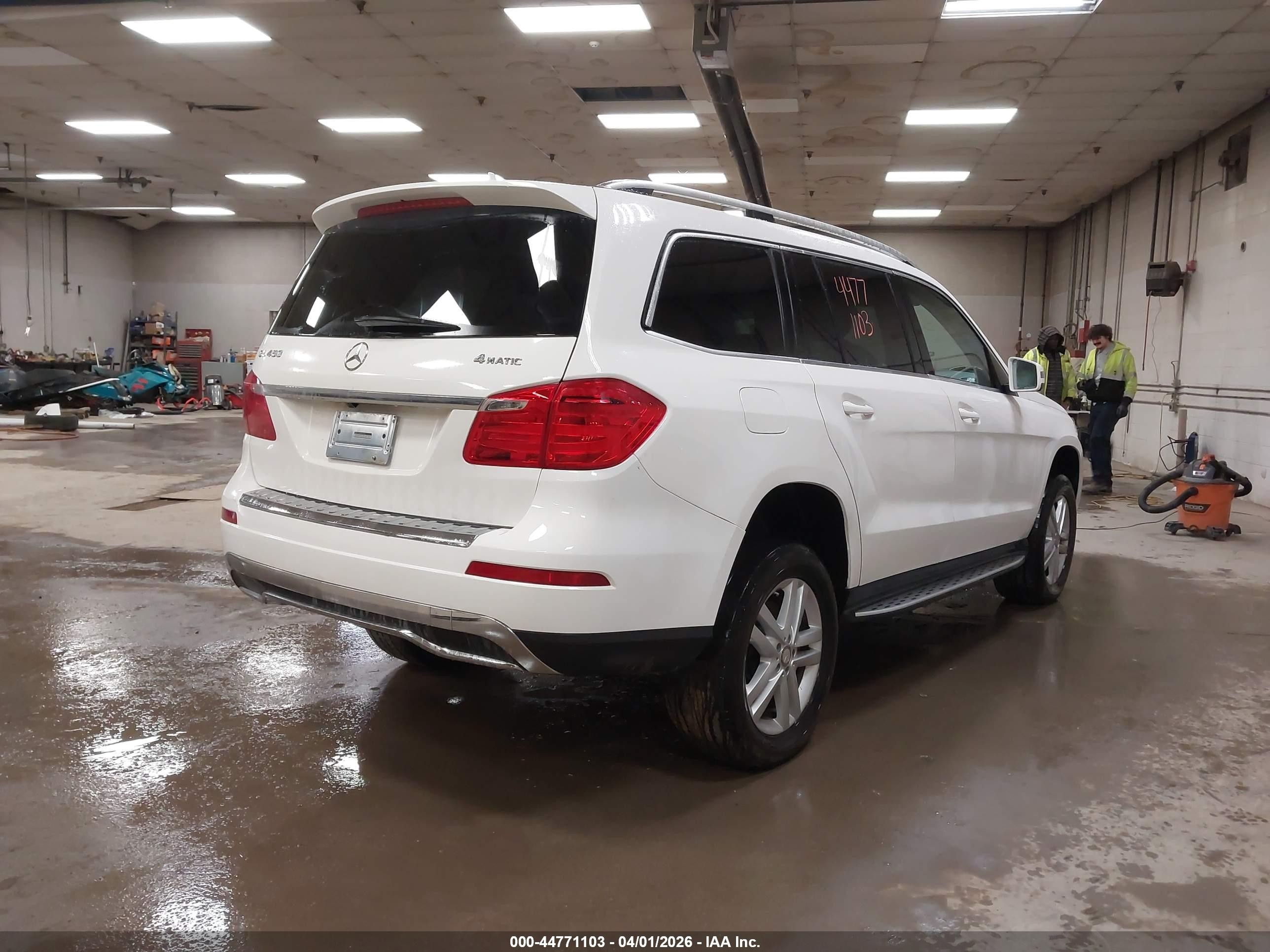 2014 Mercedes-benz Gl 450 4matic White vin: 4JGDF7CE4EA413746
