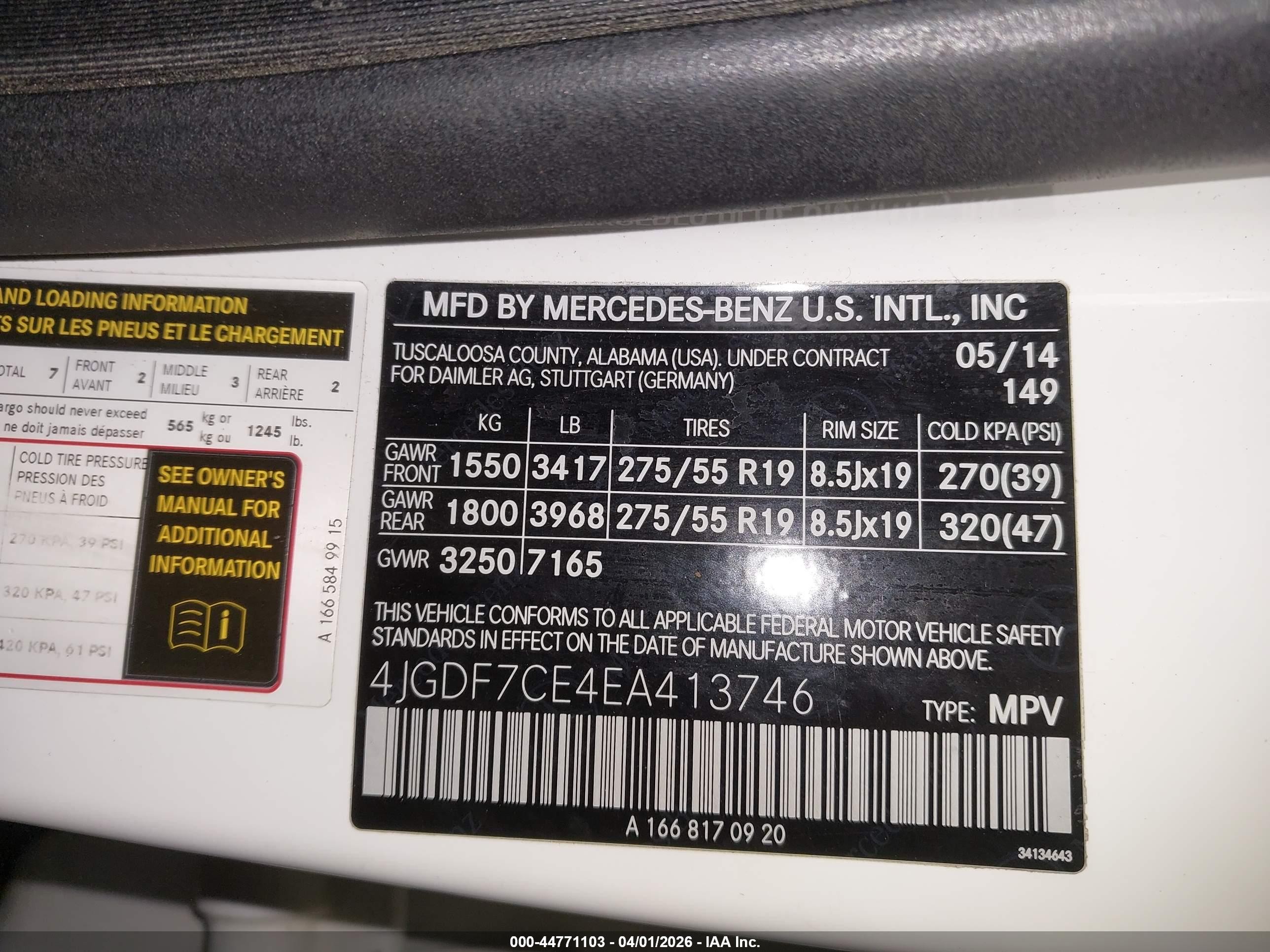 2014 Mercedes-benz Gl 450 4matic White vin: 4JGDF7CE4EA413746