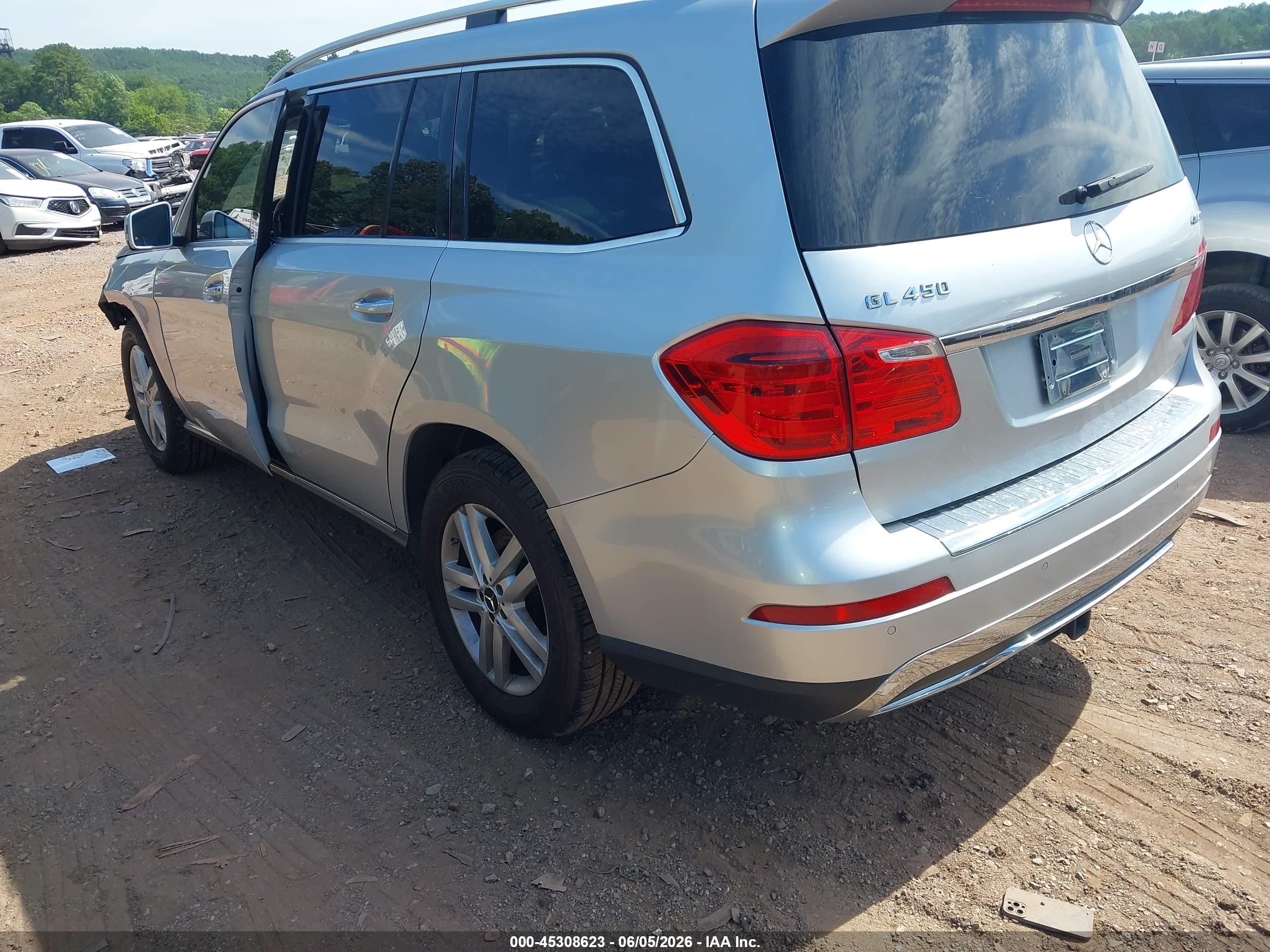 2013 Mercedes-benz Gl 450 4matic Silver vin: 4JGDF7CE5DA085073