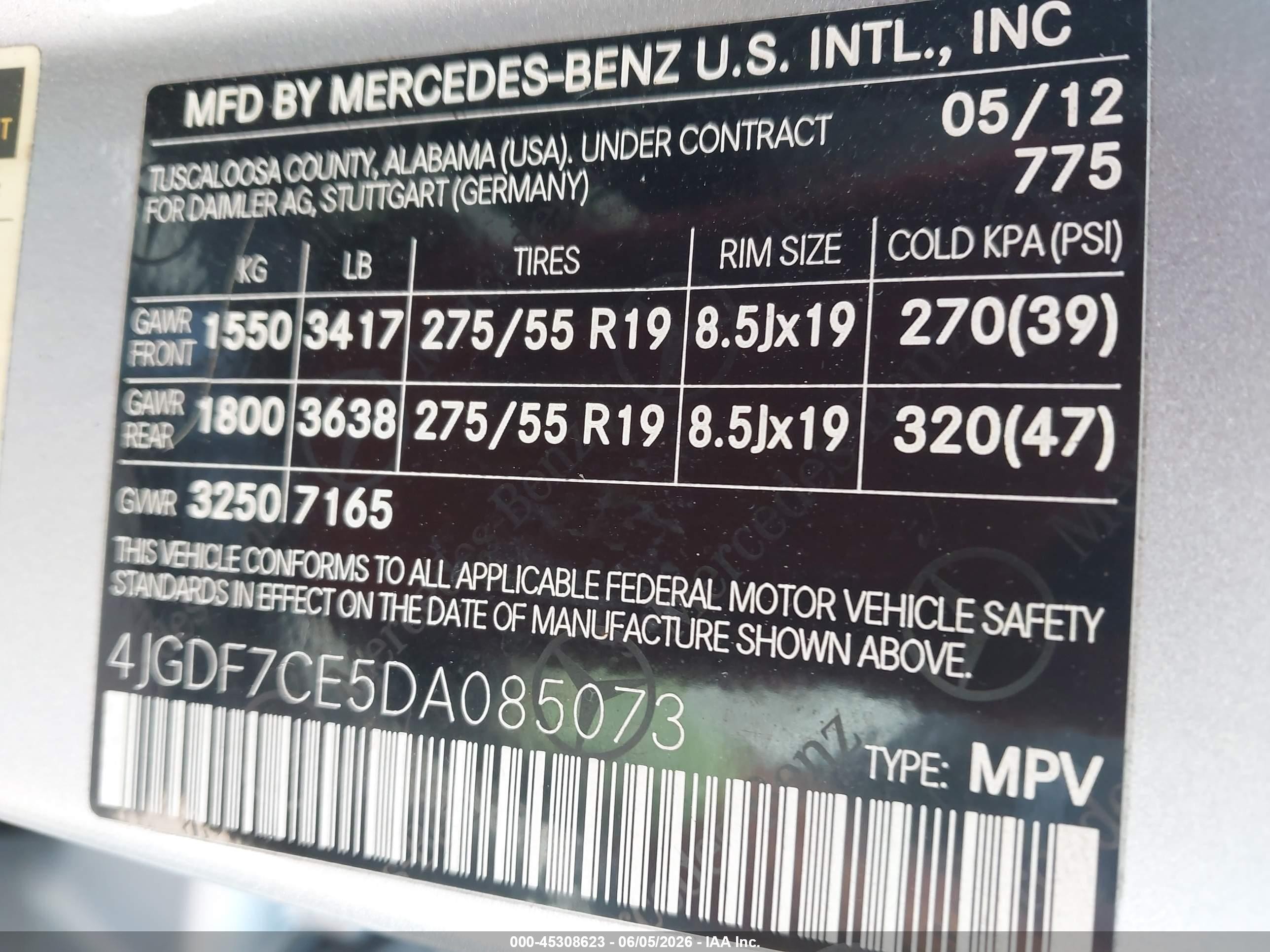 2013 Mercedes-benz Gl 450 4matic Silver vin: 4JGDF7CE5DA085073