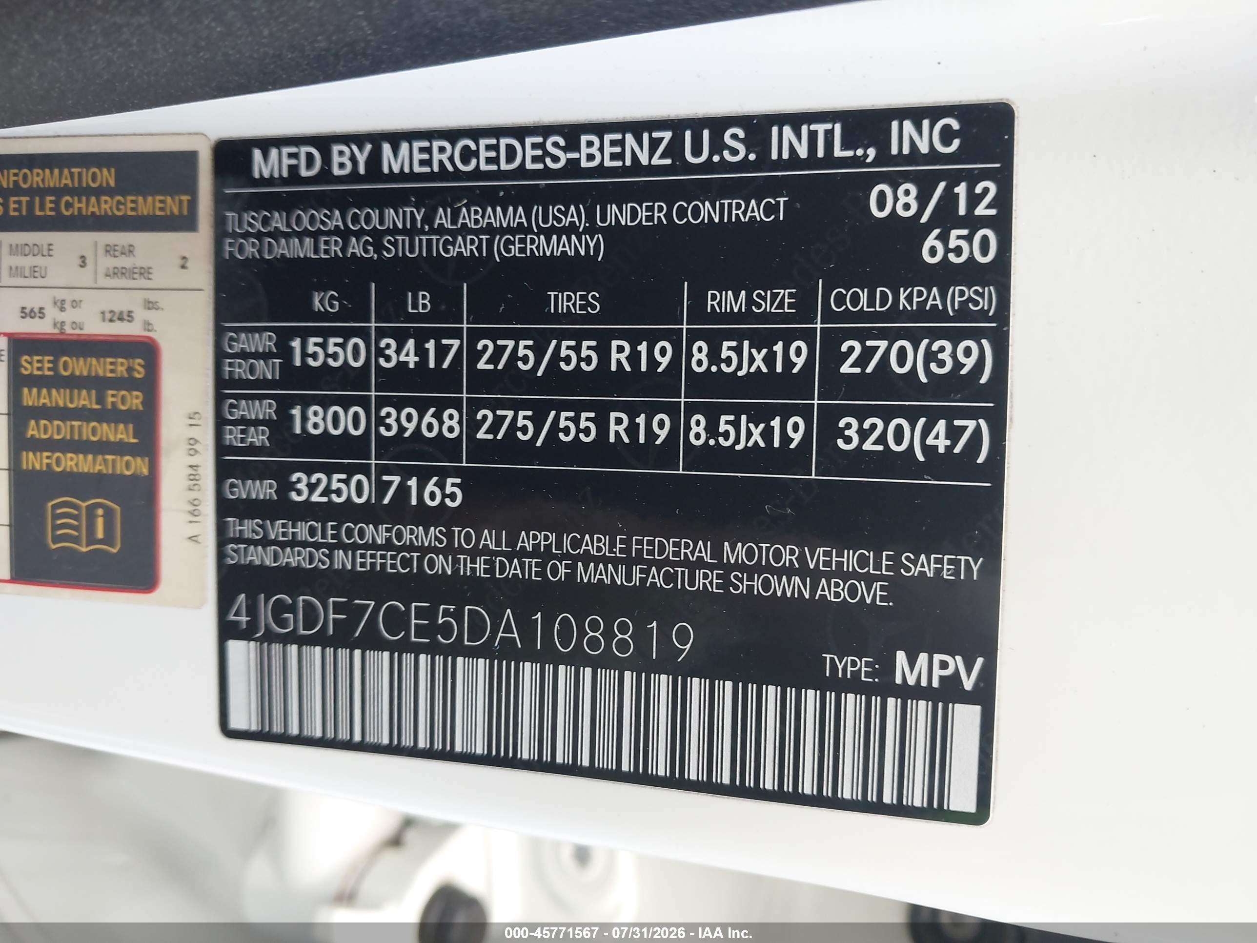 2013 Mercedes-benz Gl 450 4matic White vin: 4JGDF7CE5DA108819