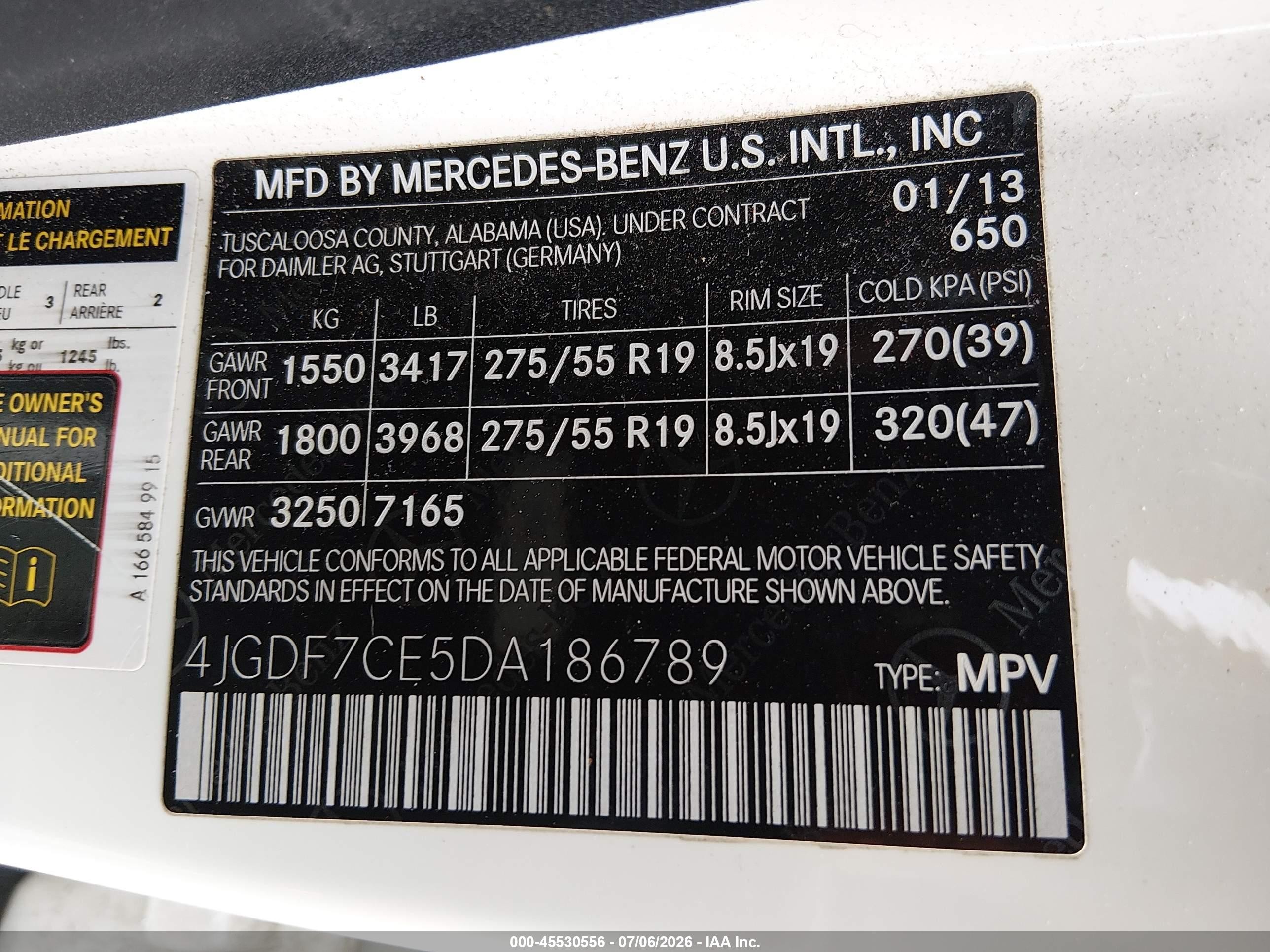 2013 Mercedes-benz Gl 450 4matic White vin: 4JGDF7CE5DA186789