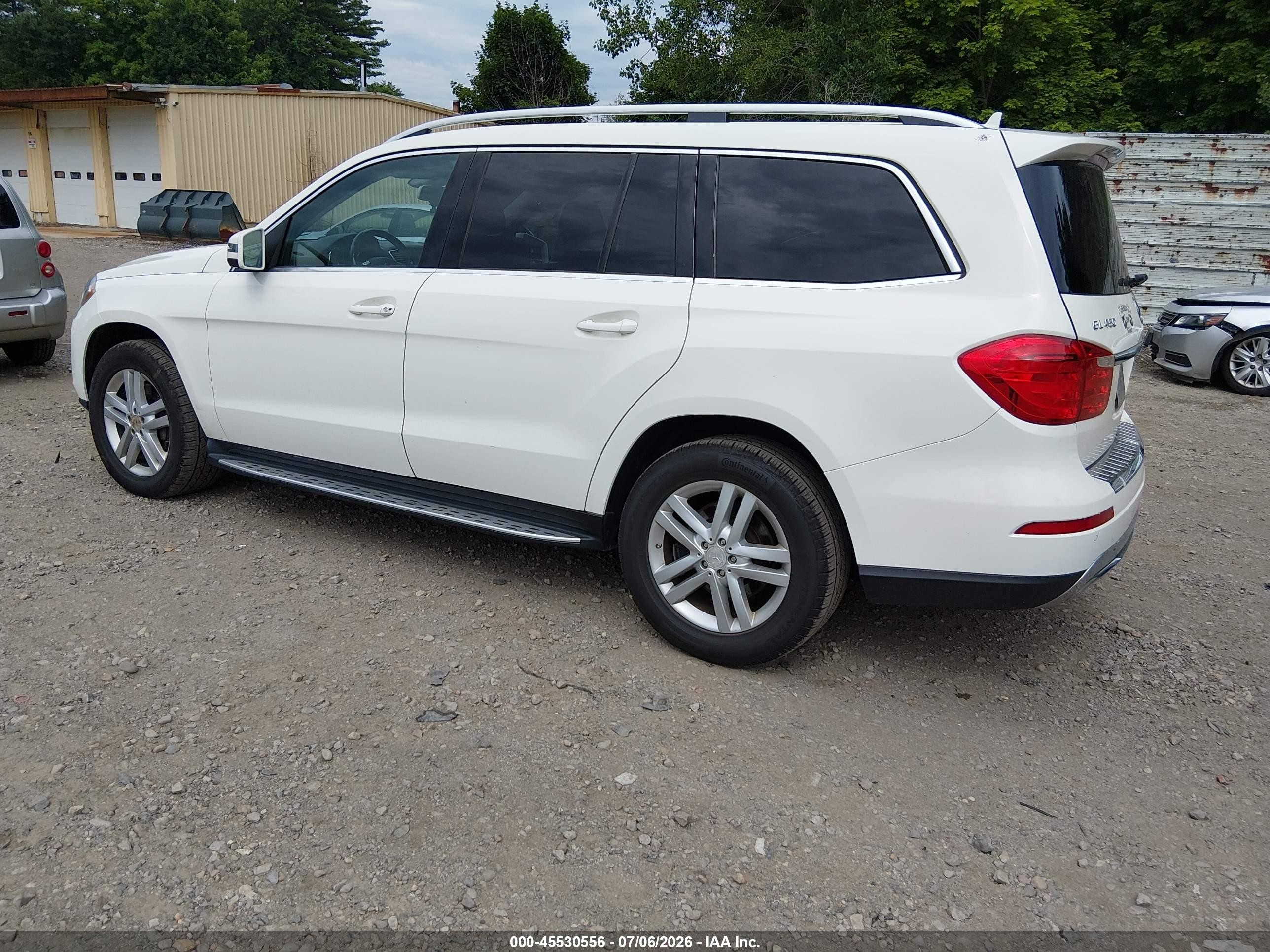 2013 Mercedes-benz Gl 450 4matic White vin: 4JGDF7CE5DA186789