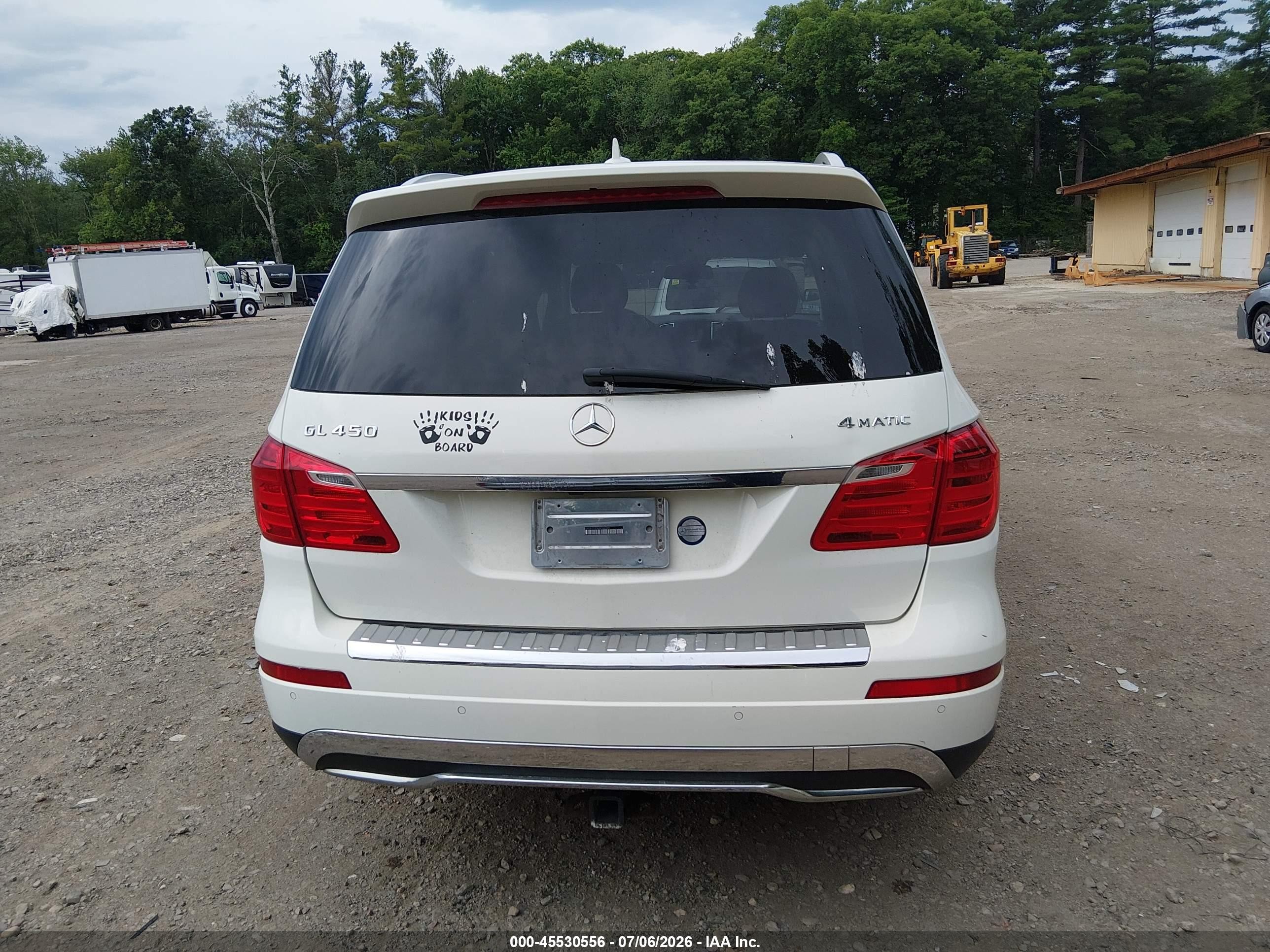 2013 Mercedes-benz Gl 450 4matic White vin: 4JGDF7CE5DA186789