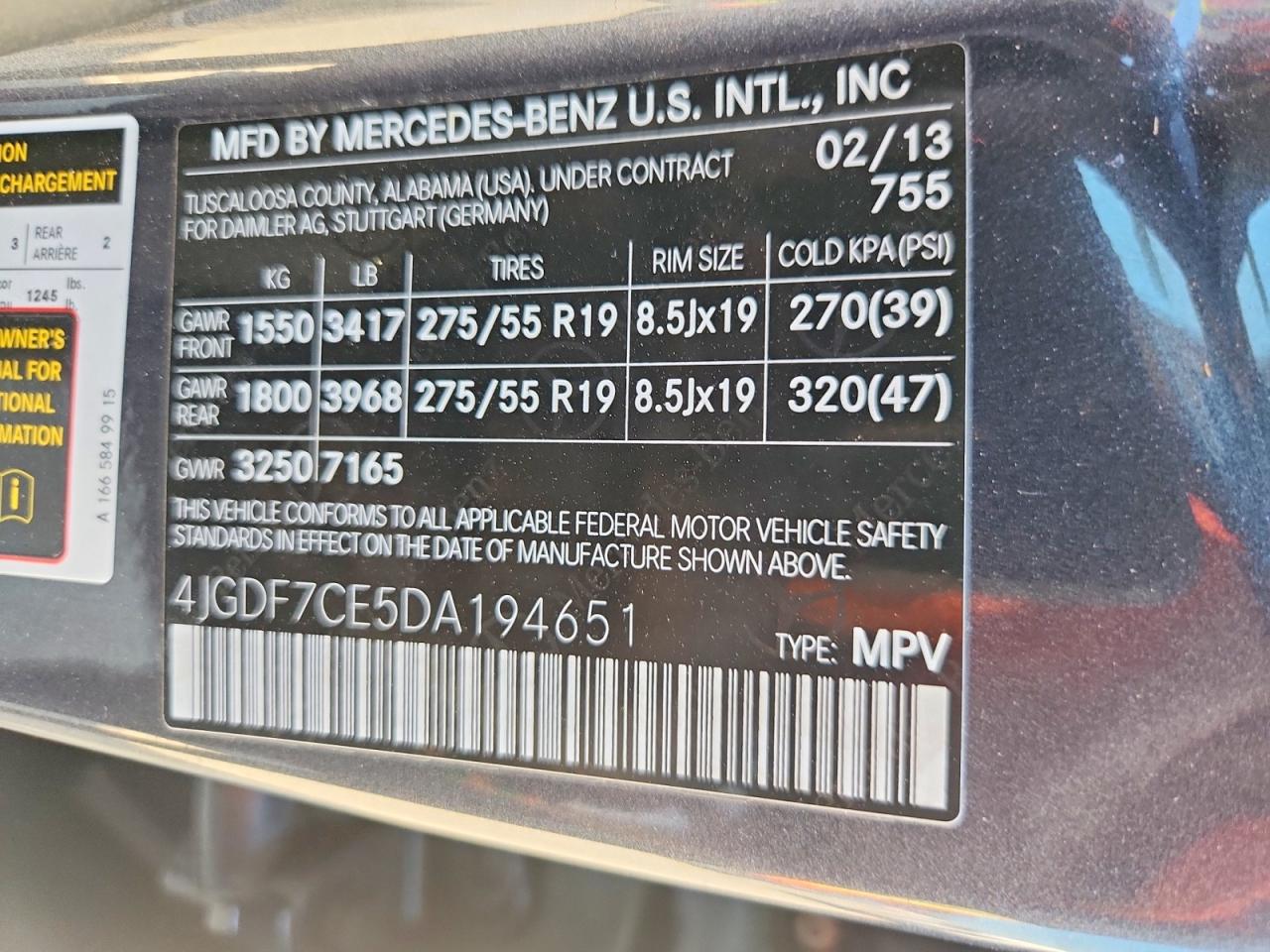 2013 Mercedes-benz Gl 450 4matic Teal vin: 4JGDF7CE5DA194651