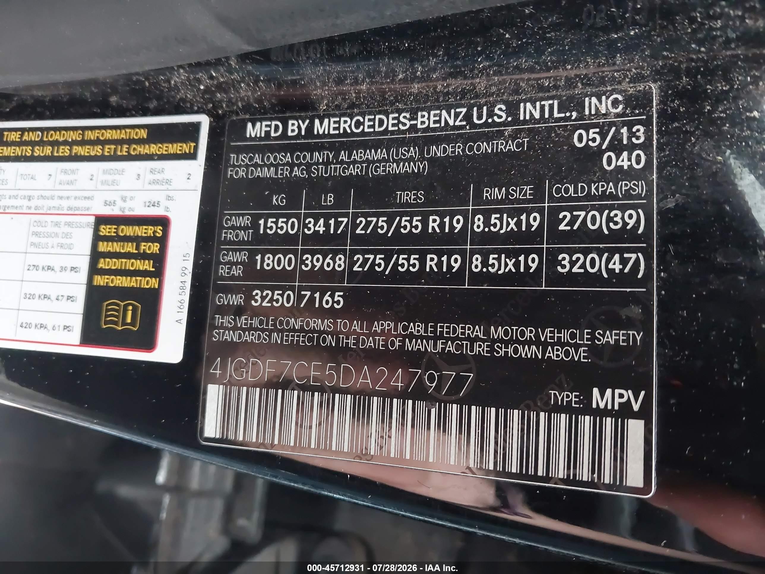 2013 Mercedes-benz Gl 450 4matic Black vin: 4JGDF7CE5DA247977