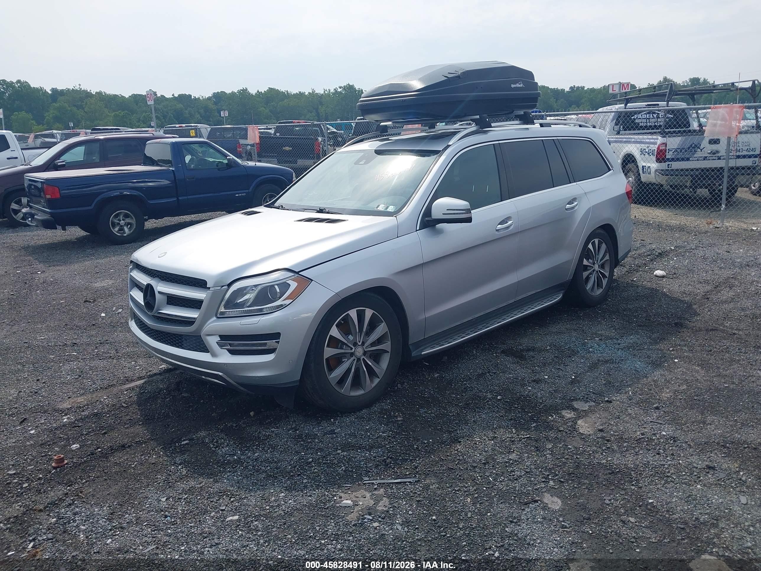 2014 Mercedes-benz Gl 450 4matic Silver vin: 4JGDF7CE5EA373175