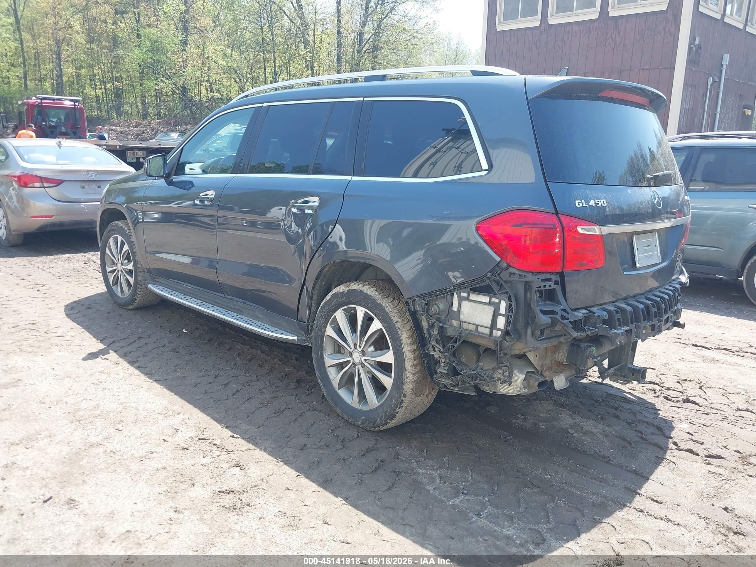 2014 Mercedes-benz Gl 450 4matic Navy vin: 4JGDF7CE5EA425016