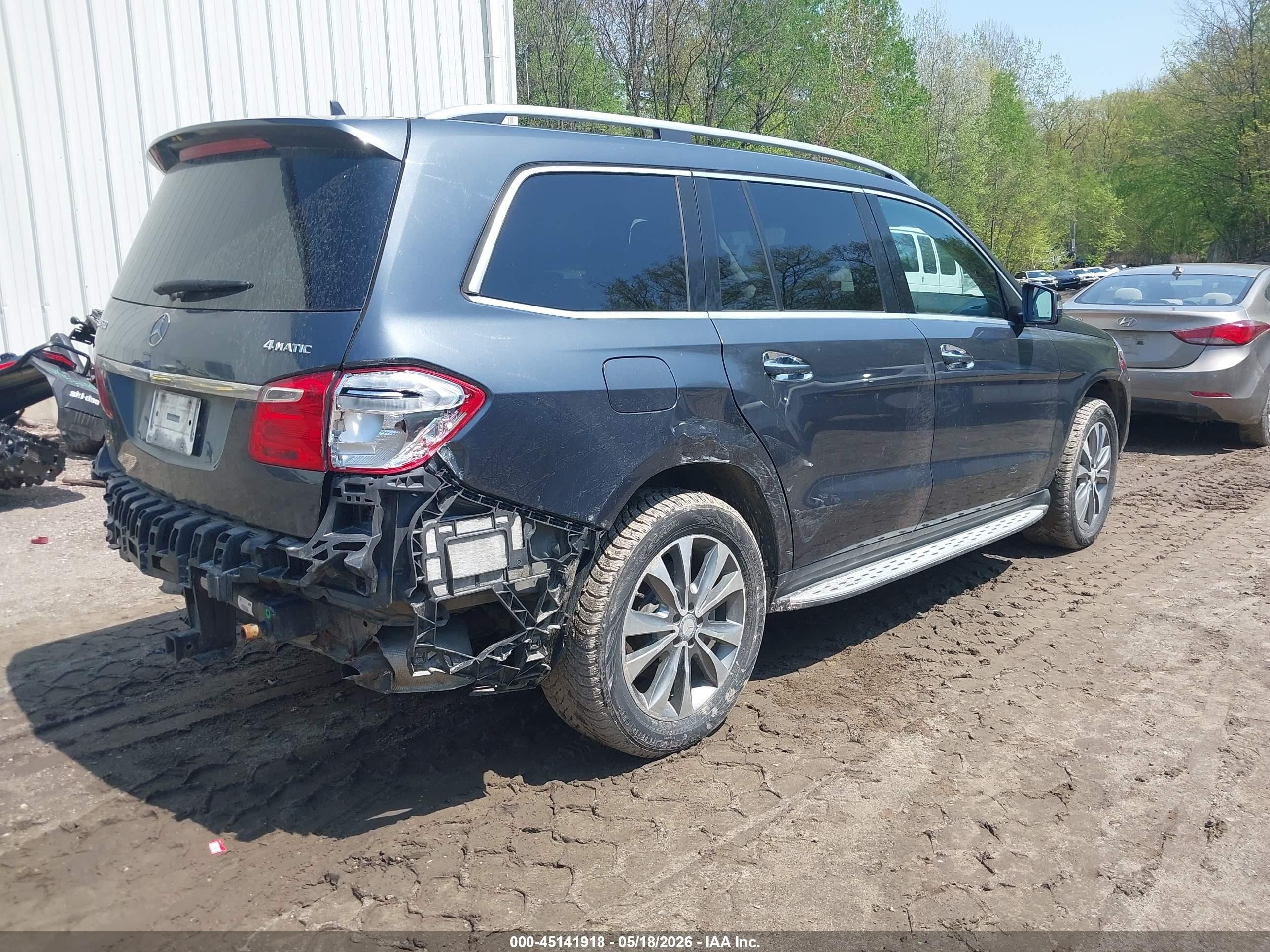 2014 Mercedes-benz Gl 450 4matic Navy vin: 4JGDF7CE5EA425016