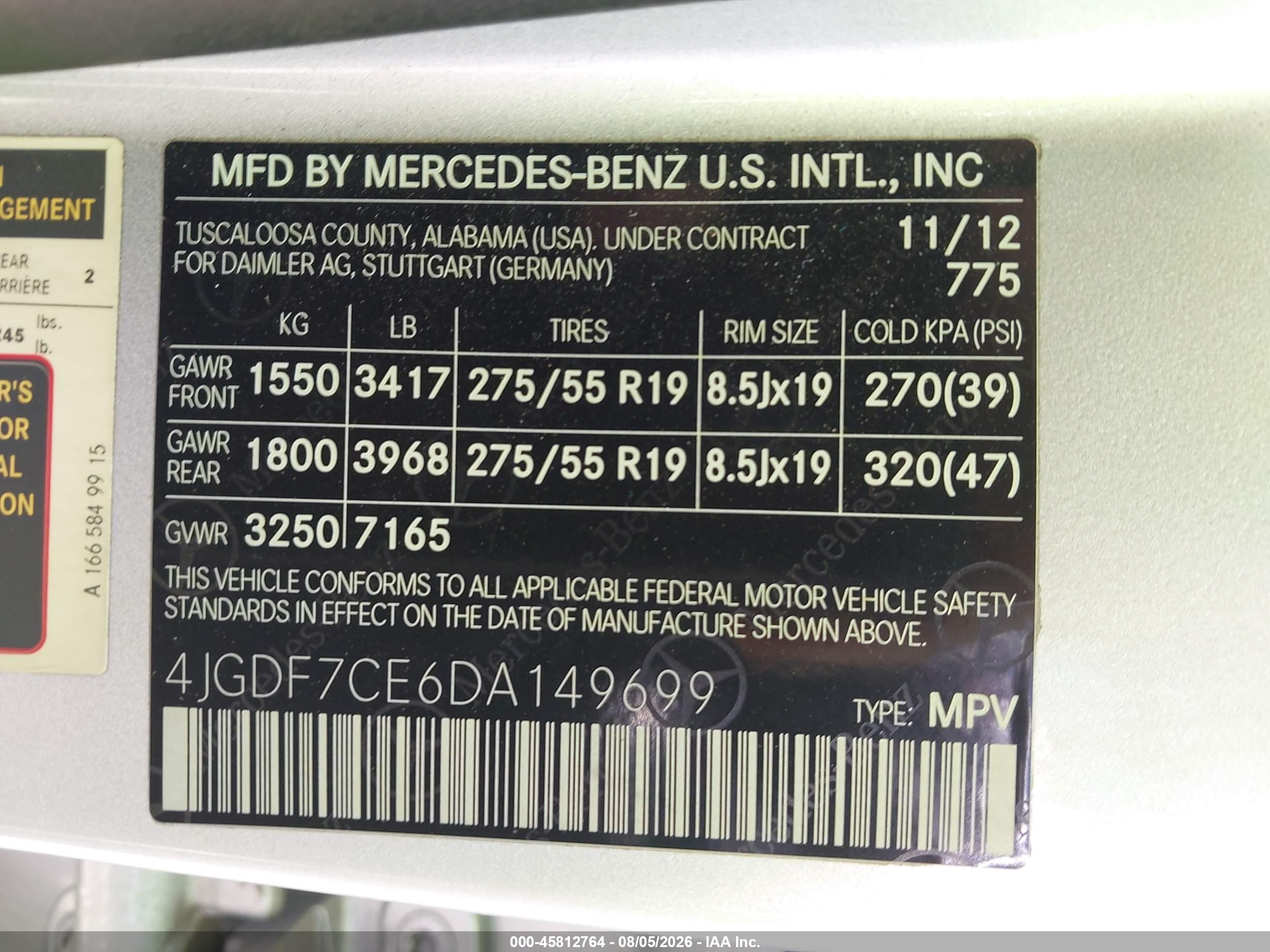 2013 Mercedes-benz Gl 450 4matic Silver vin: 4JGDF7CE6DA149699