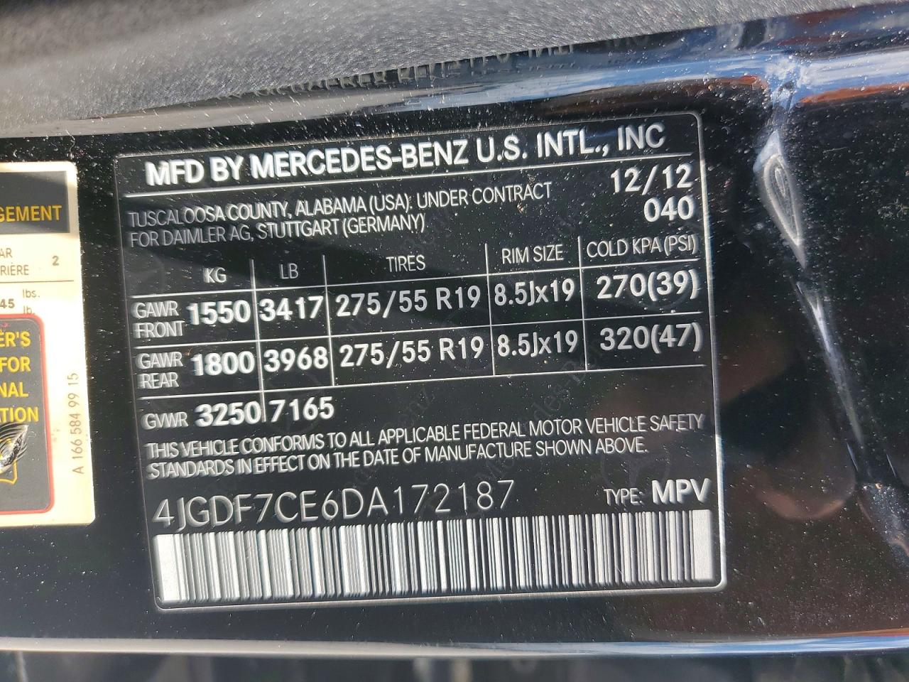 2013 Mercedes-benz Gl 450 4matic Black vin: 4JGDF7CE6DA172187