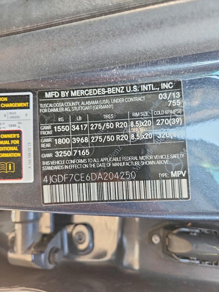 2013 Mercedes-benz Gl 450 4matic Серый vin: 4JGDF7CE6DA204250