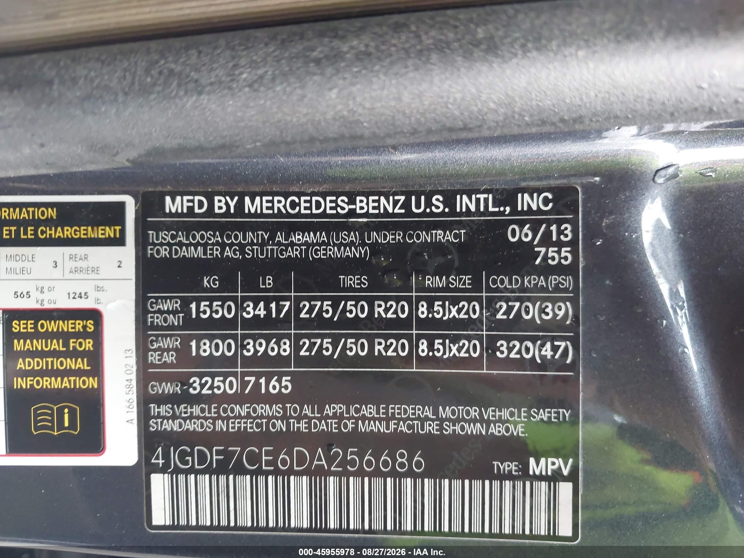 2013 Mercedes-benz Gl 450 4matic Blue vin: 4JGDF7CE6DA256686