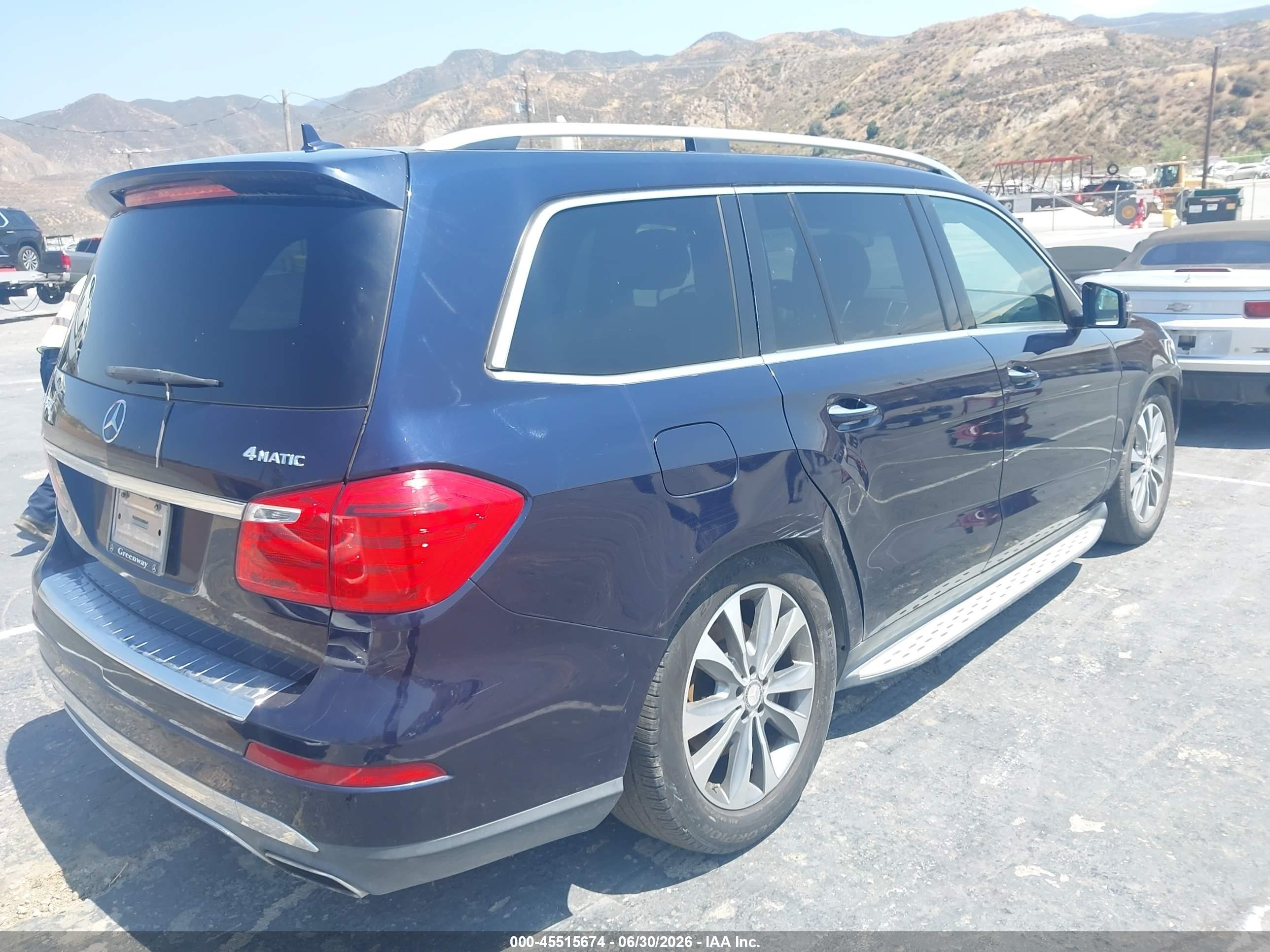 2013 Mercedes-benz Gl 450 4matic Blue vin: 4JGDF7CE6DA264934