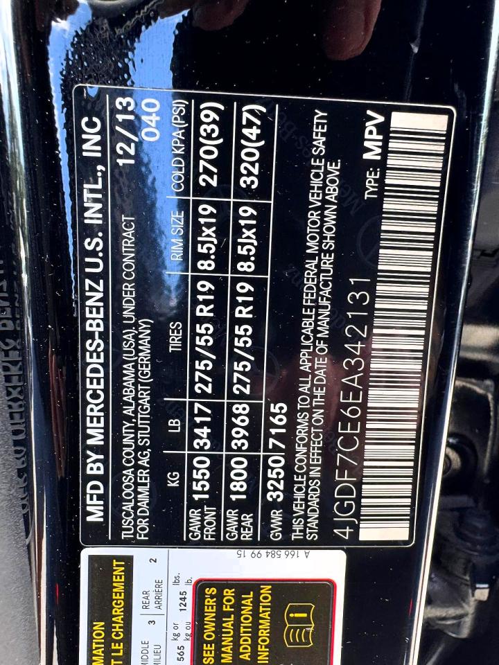 2014 Mercedes-benz Gl 450 4matic Black vin: 4JGDF7CE6EA342131