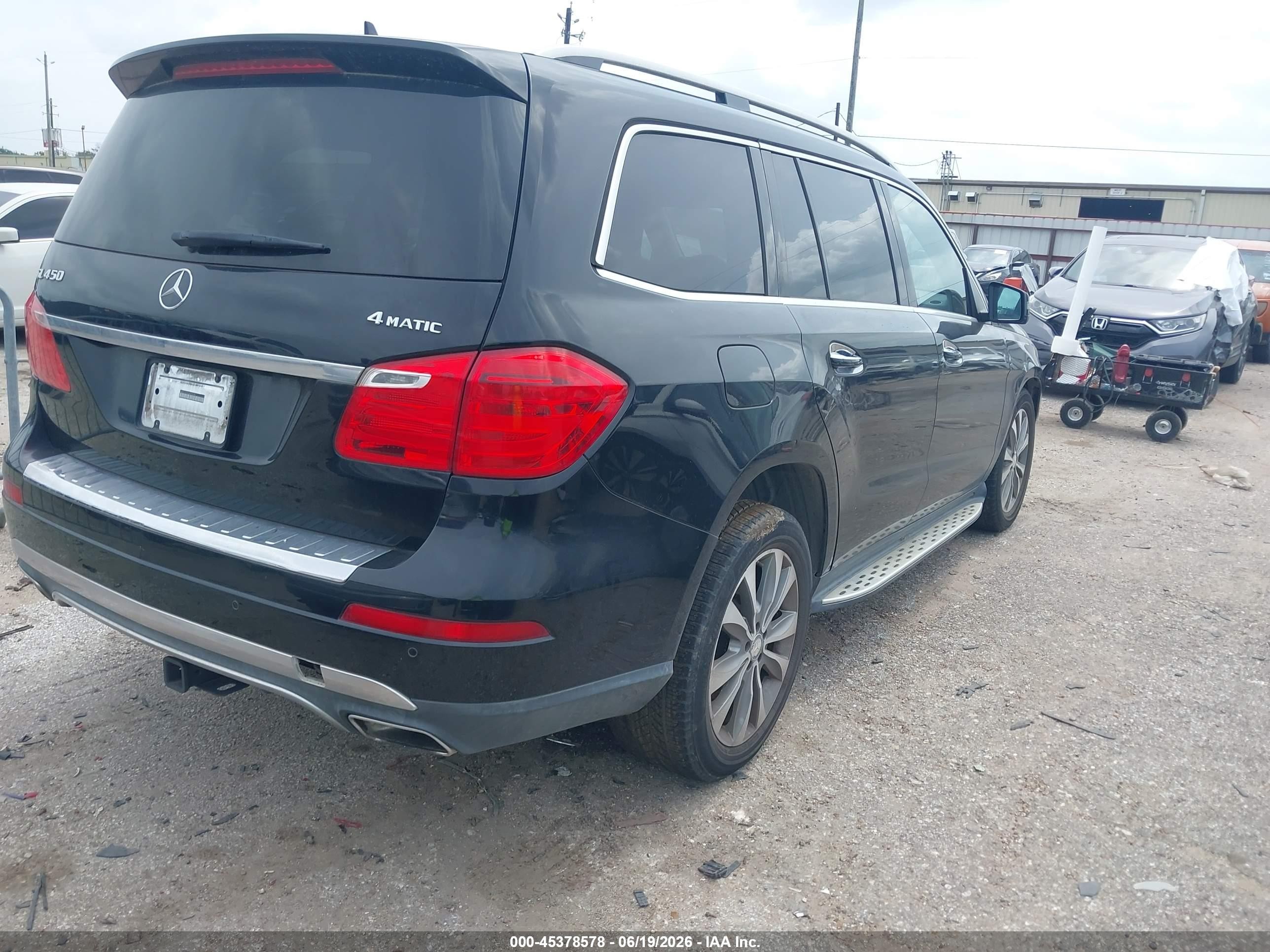 2014 Mercedes-benz Gl 450 4matic Black vin: 4JGDF7CE6EA374190