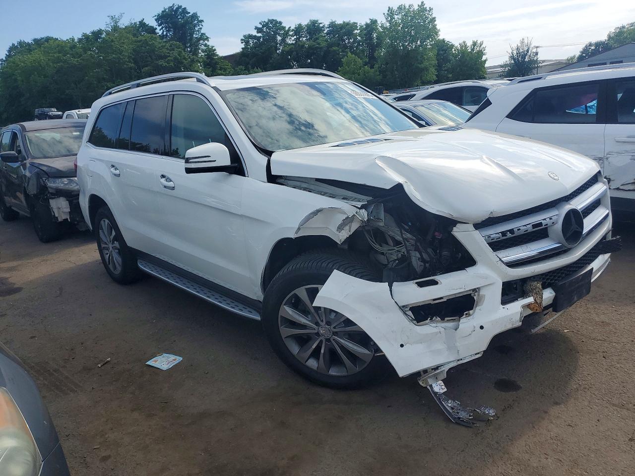 2014 Mercedes-benz Gl 450 4matic White vin: 4JGDF7CE6EA389384