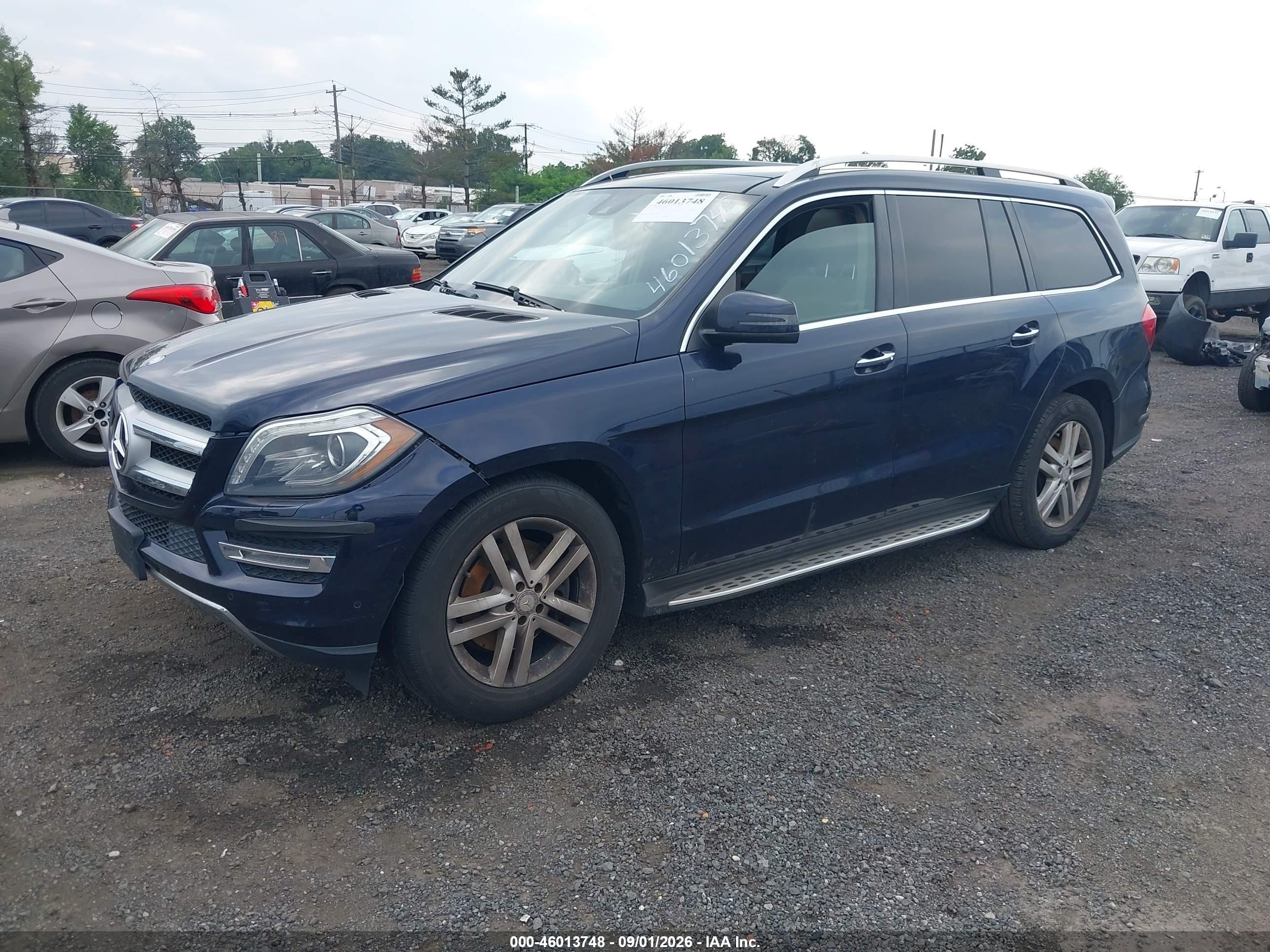 2014 Mercedes-benz Gl 450 4matic Синий vin: 4JGDF7CE6EA407043