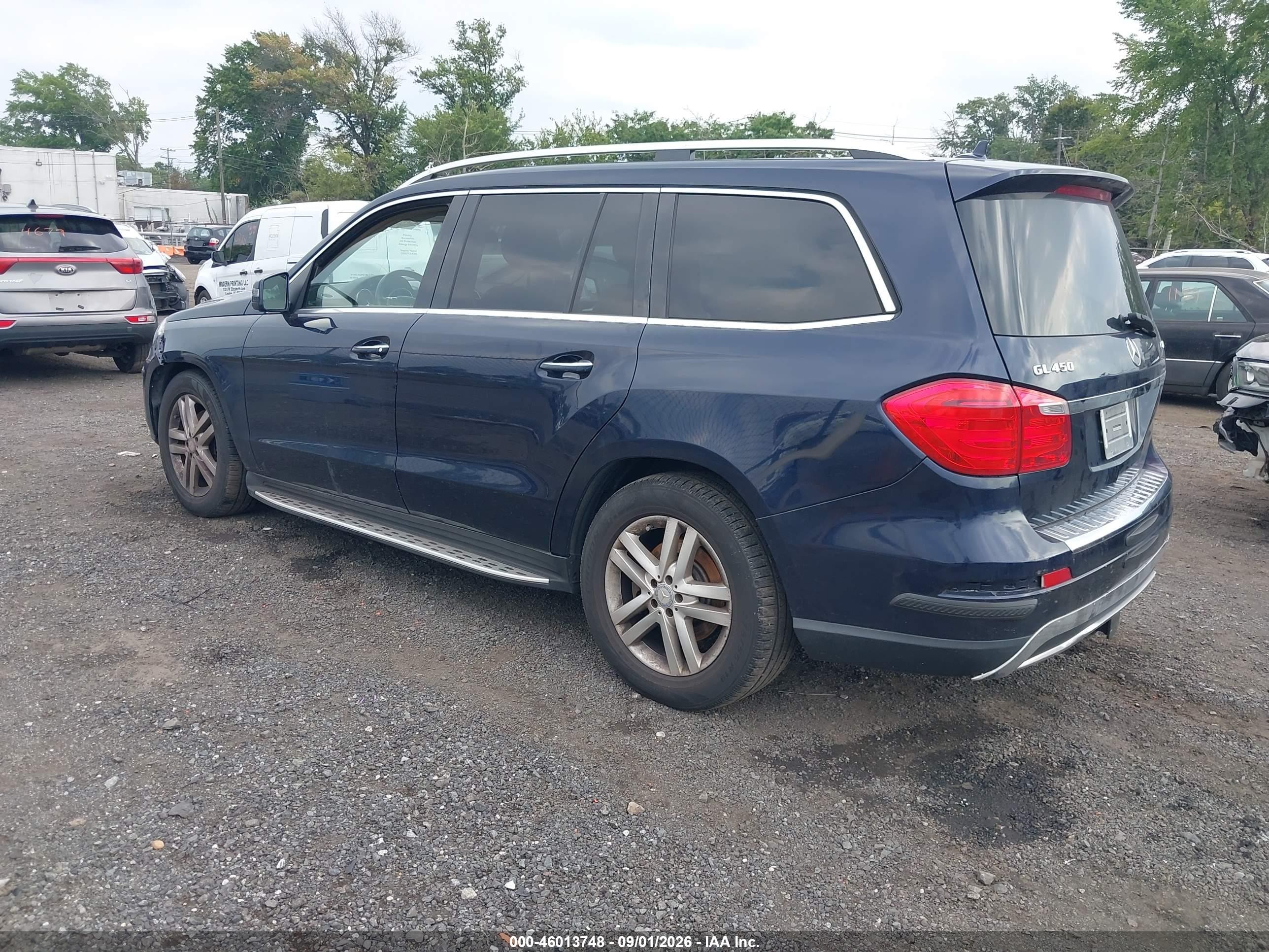 2014 Mercedes-benz Gl 450 4matic Синий vin: 4JGDF7CE6EA407043