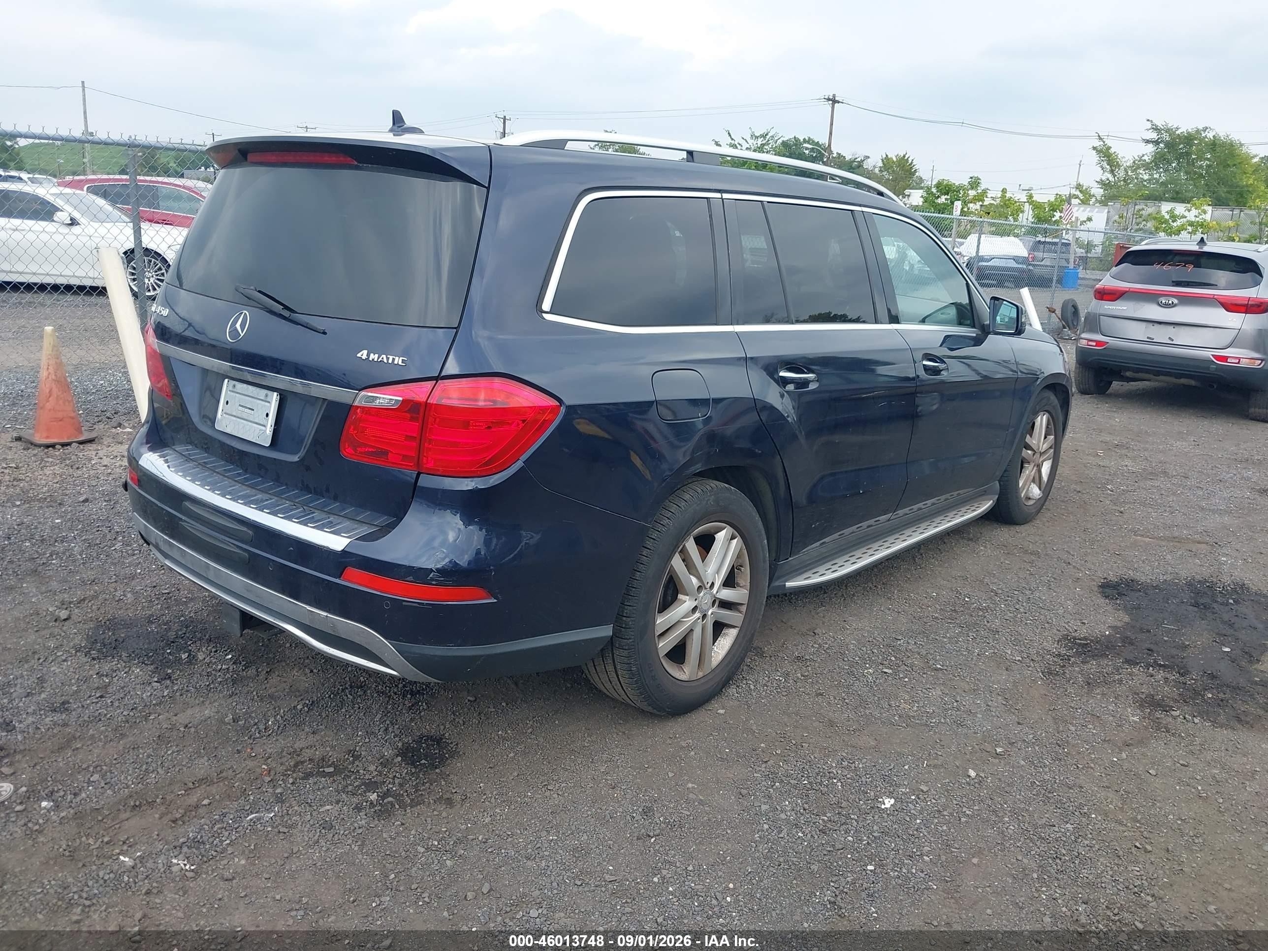 2014 Mercedes-benz Gl 450 4matic Синий vin: 4JGDF7CE6EA407043