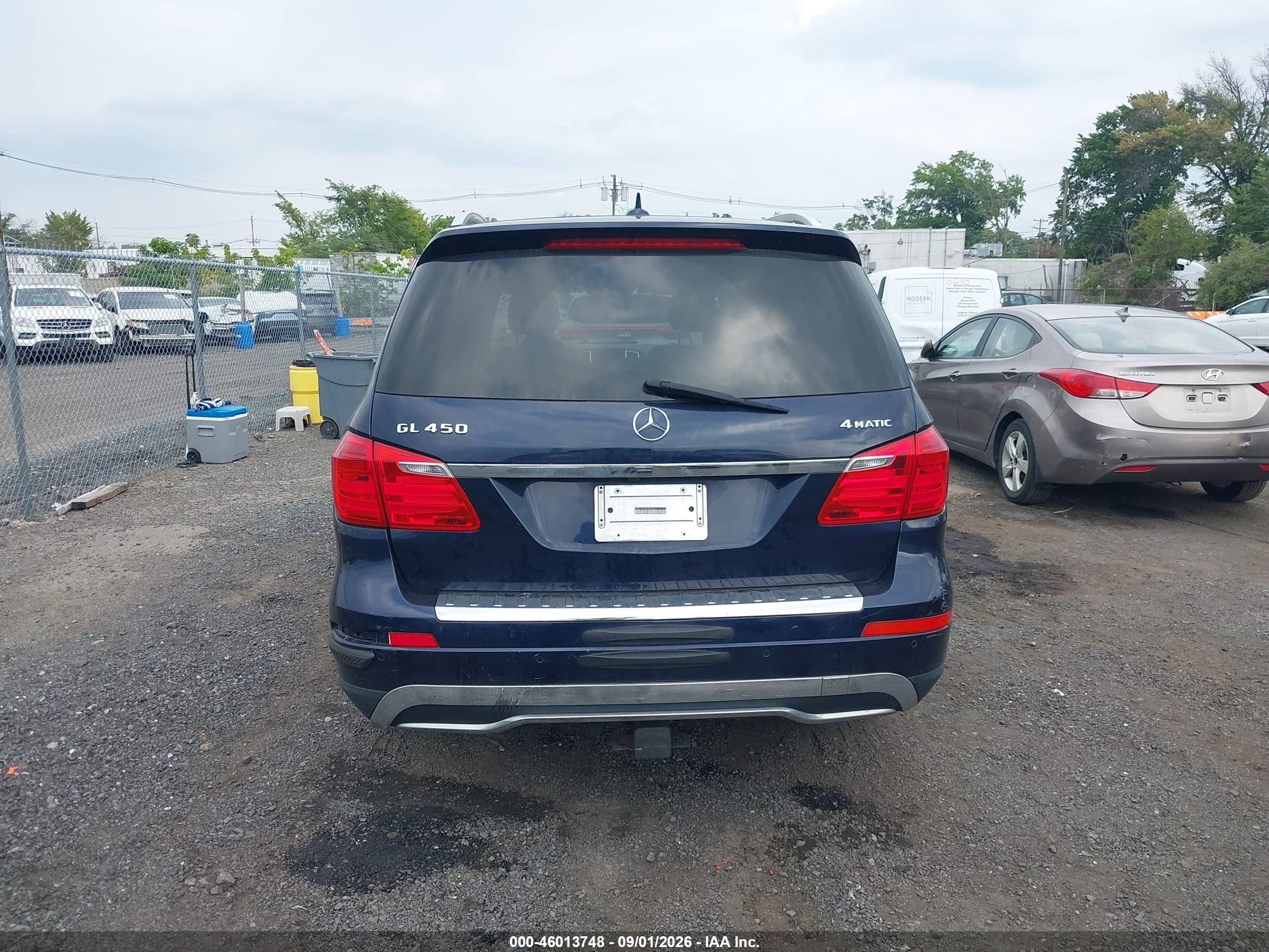 2014 Mercedes-benz Gl 450 4matic Синий vin: 4JGDF7CE6EA407043