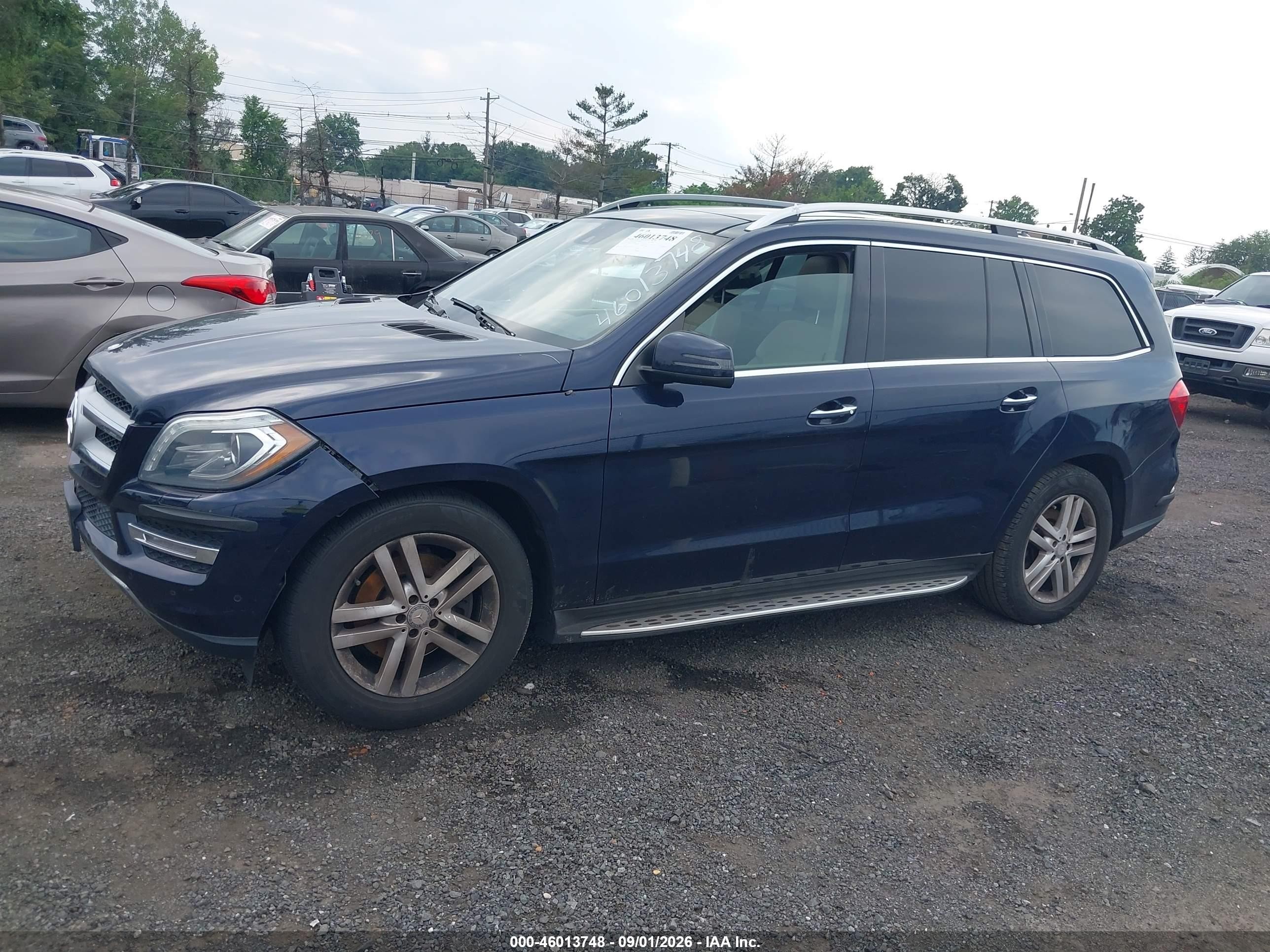2014 Mercedes-benz Gl 450 4matic Синий vin: 4JGDF7CE6EA407043