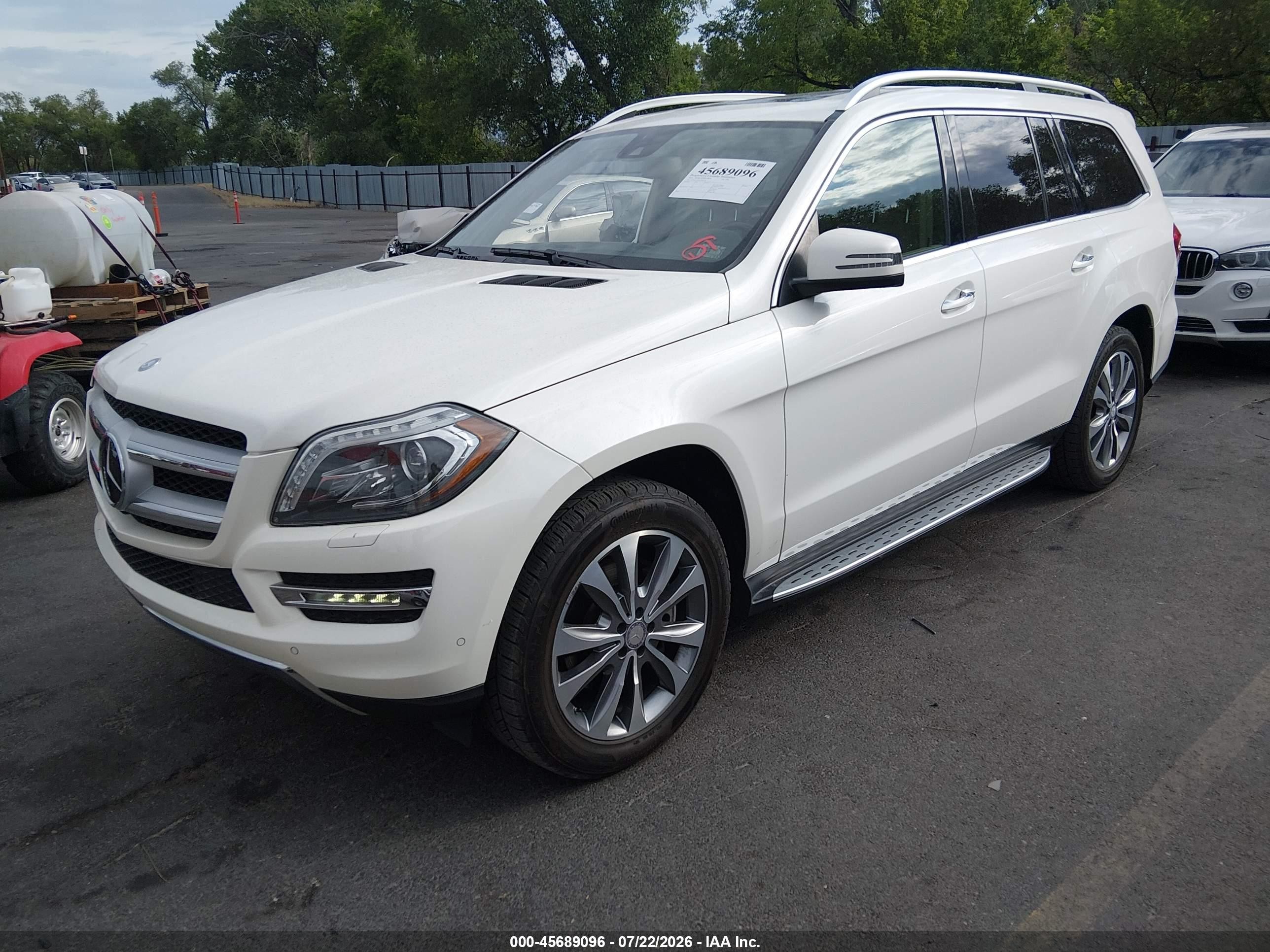 2014 Mercedes-benz Gl 450 4matic White vin: 4JGDF7CE6EA407530