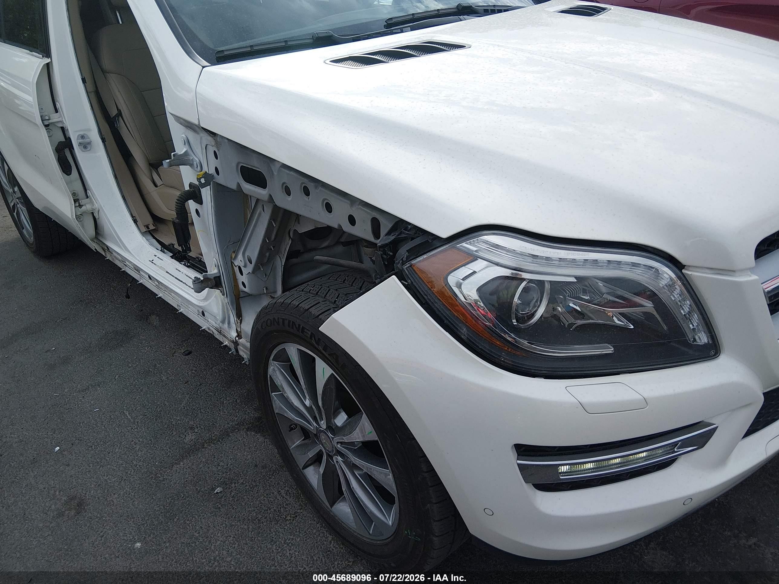 2014 Mercedes-benz Gl 450 4matic White vin: 4JGDF7CE6EA407530