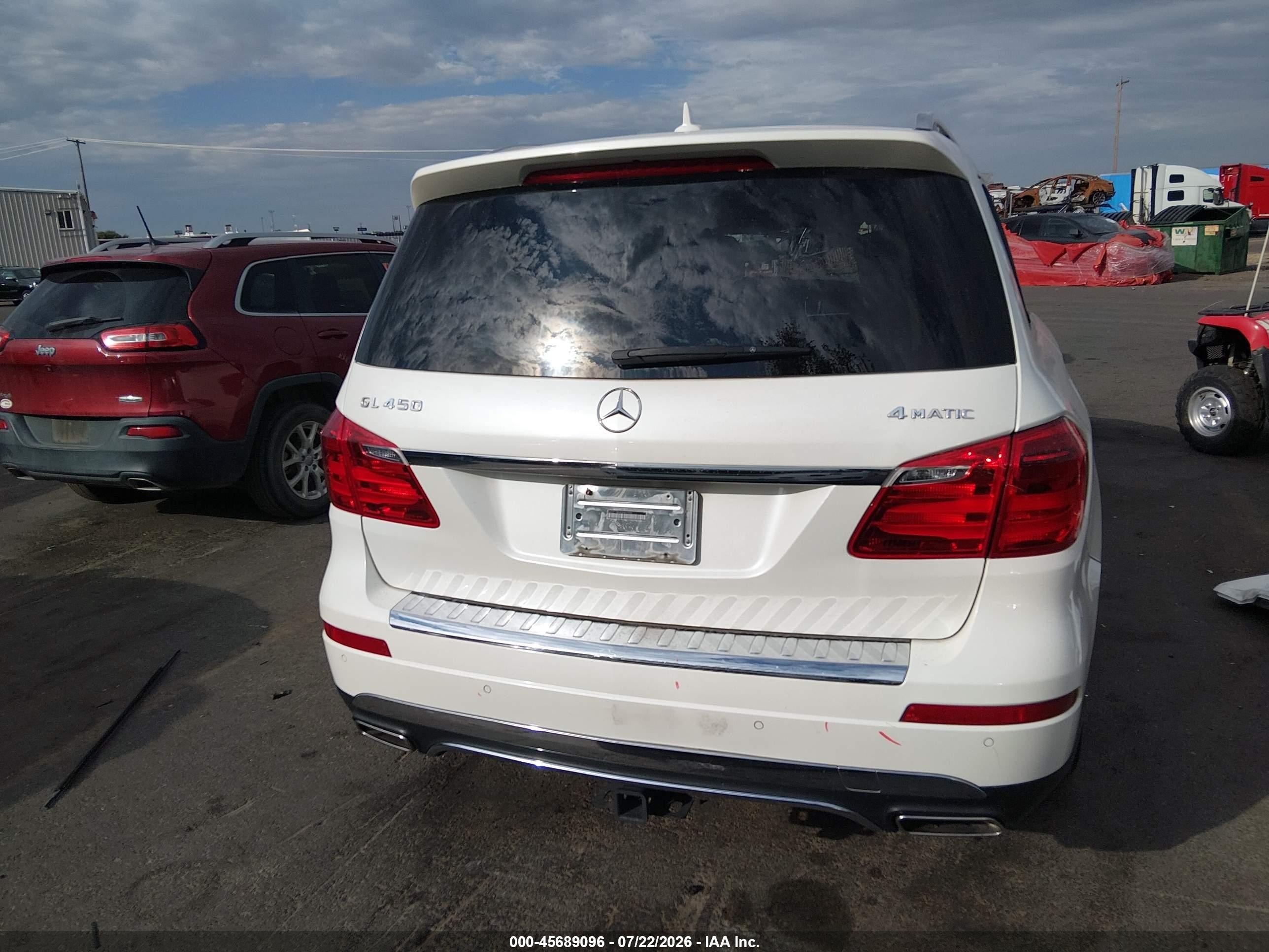 2014 Mercedes-benz Gl 450 4matic White vin: 4JGDF7CE6EA407530