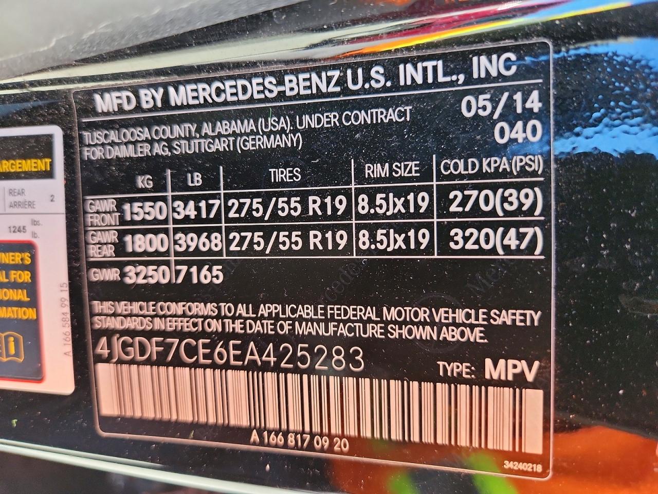 2014 Mercedes-benz Gl 450 4matic Черный vin: 4JGDF7CE6EA425283