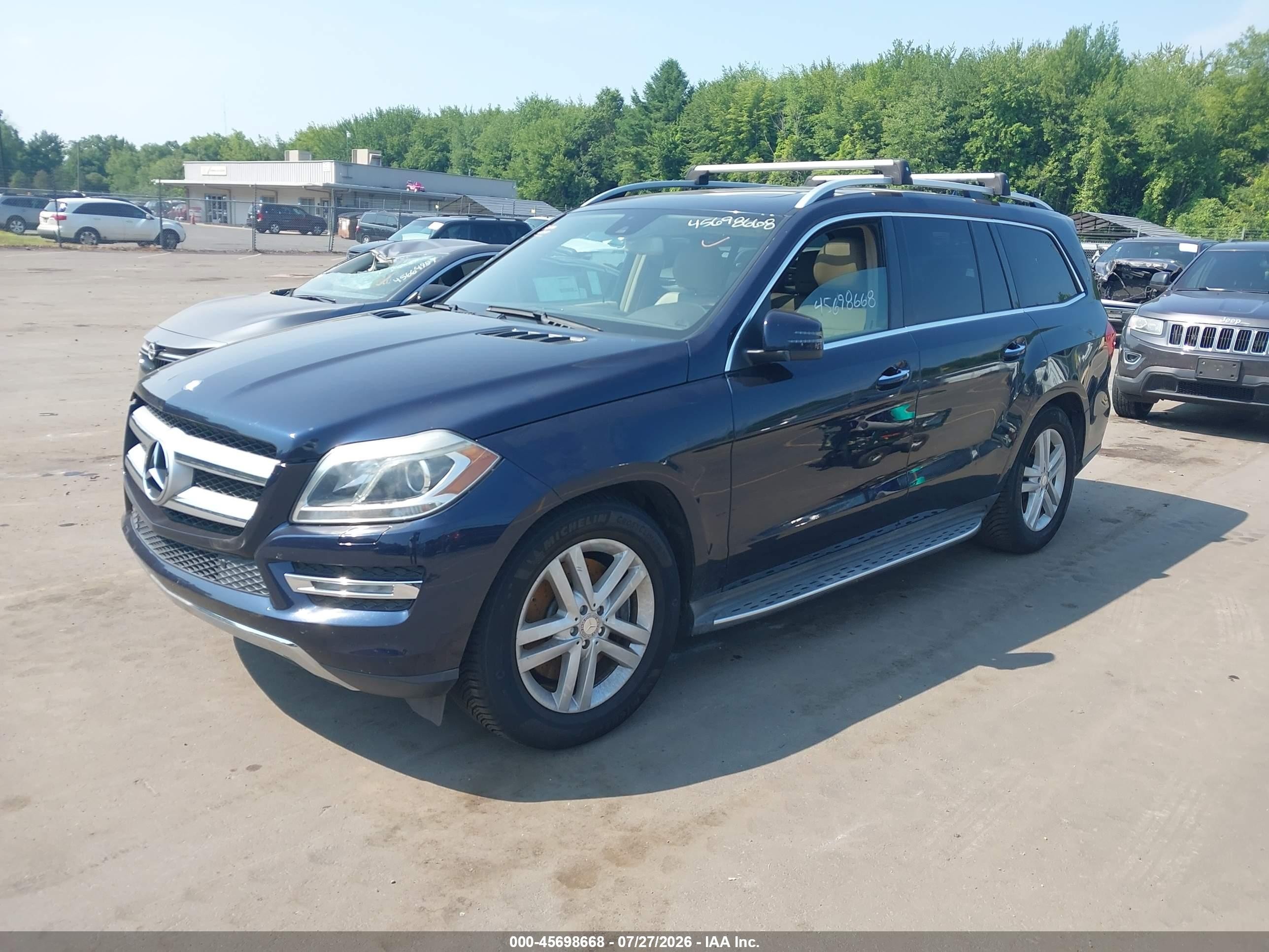 2013 Mercedes-benz Gl 450 4matic Dark Blue vin: 4JGDF7CE7DA144284