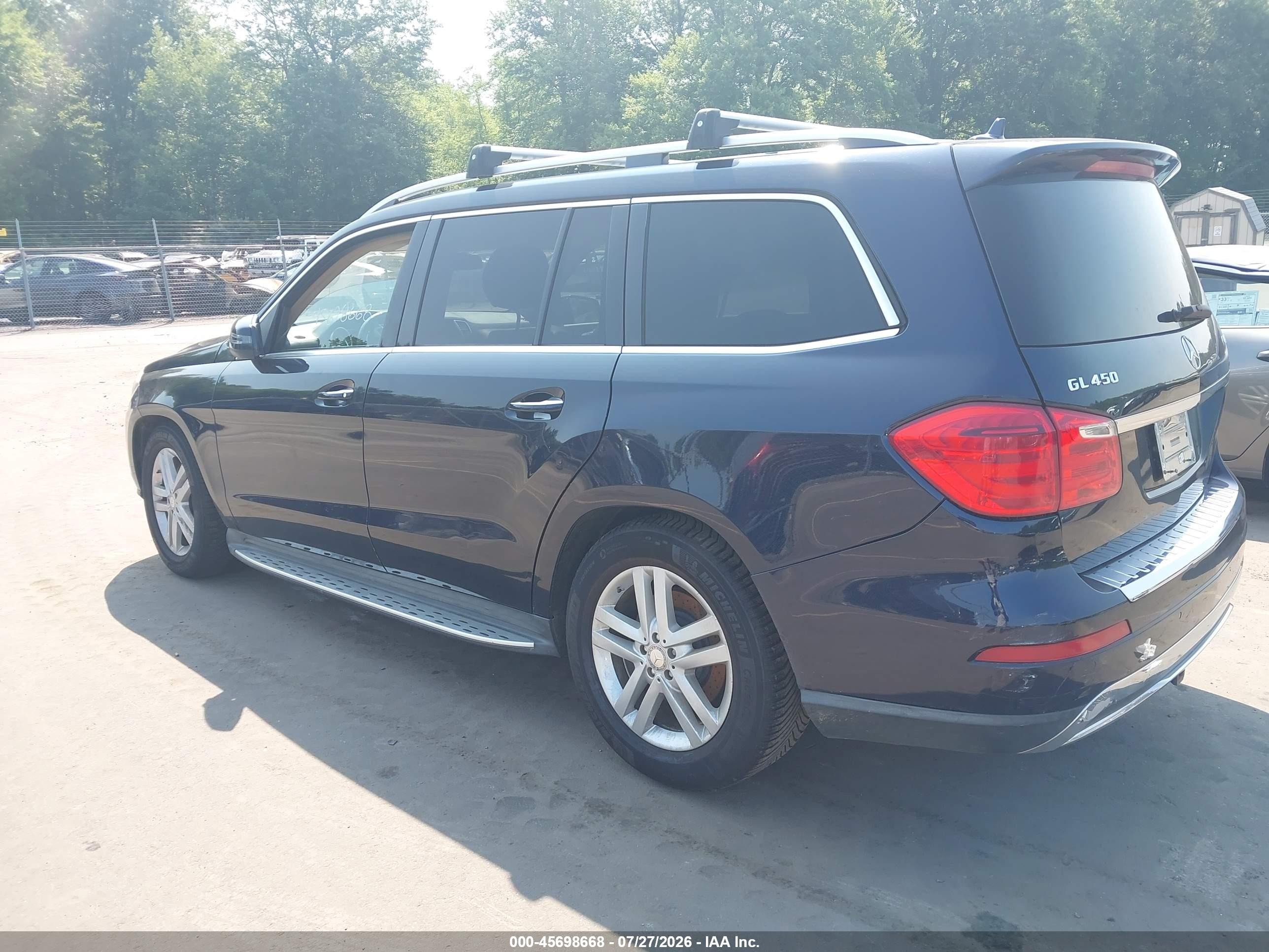 2013 Mercedes-benz Gl 450 4matic Dark Blue vin: 4JGDF7CE7DA144284