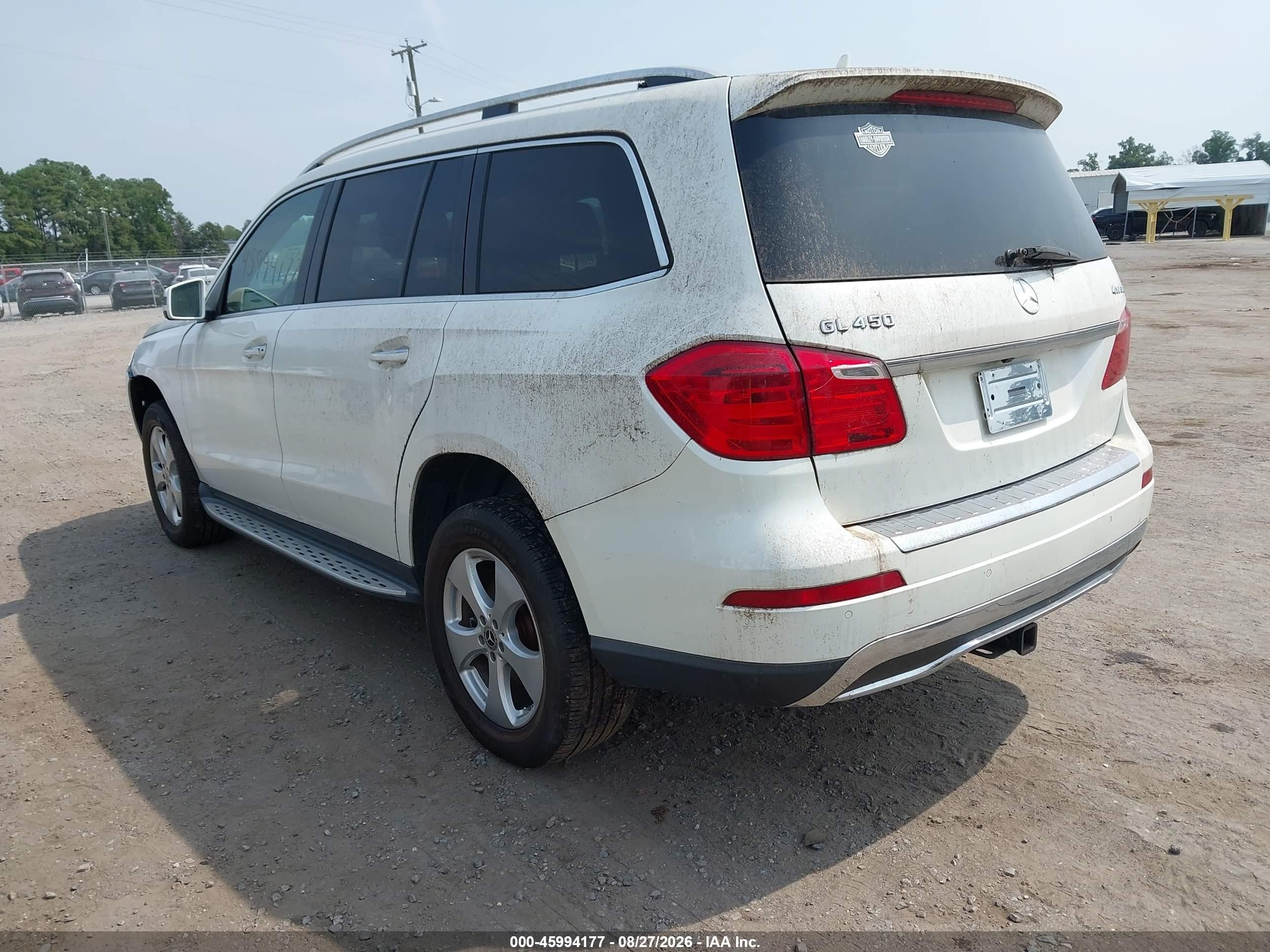 2013 Mercedes-benz Gl 450 4matic Белый vin: 4JGDF7CE7DA166303