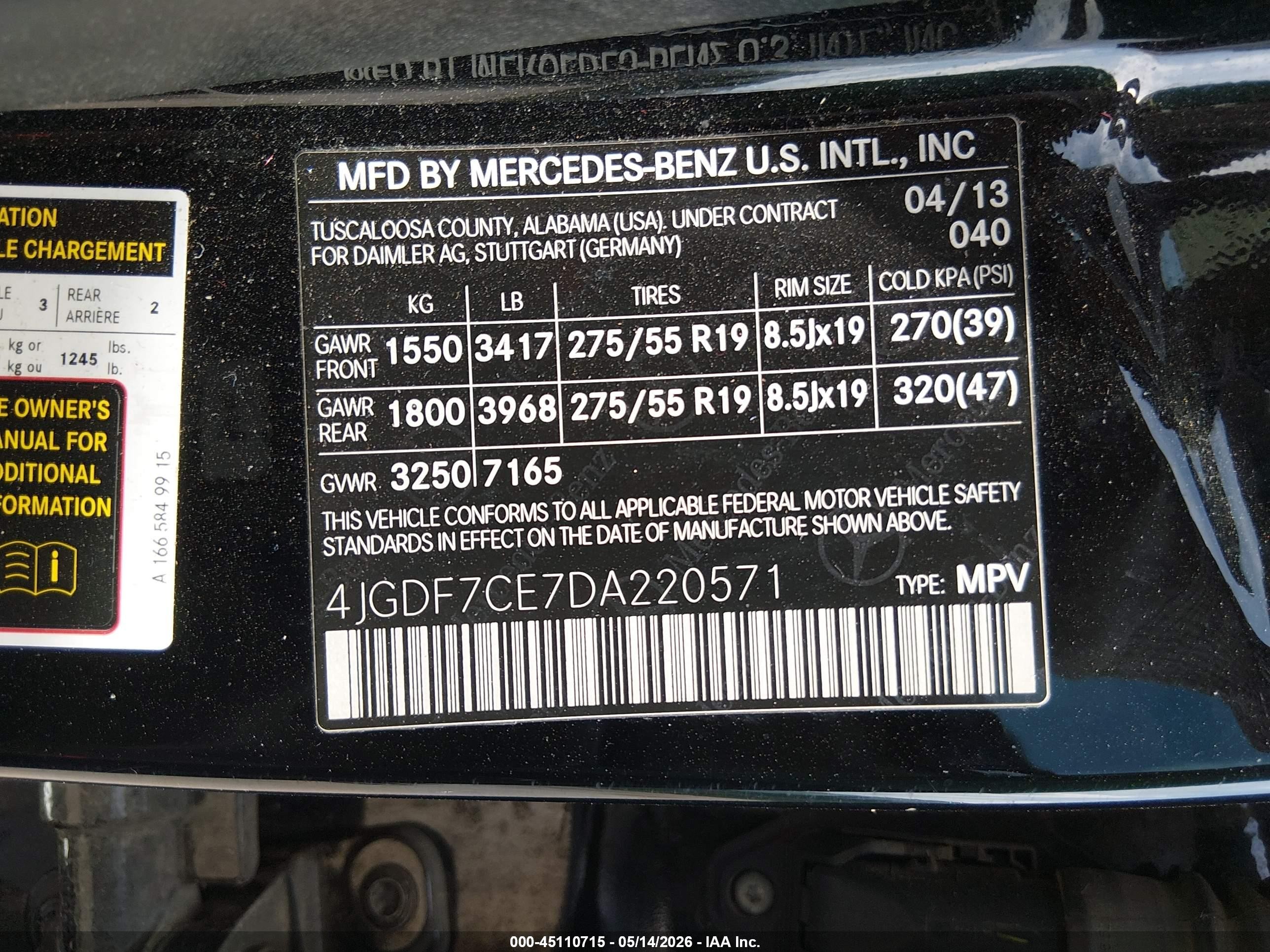 2013 Mercedes-benz Gl 450 4matic Black vin: 4JGDF7CE7DA220571