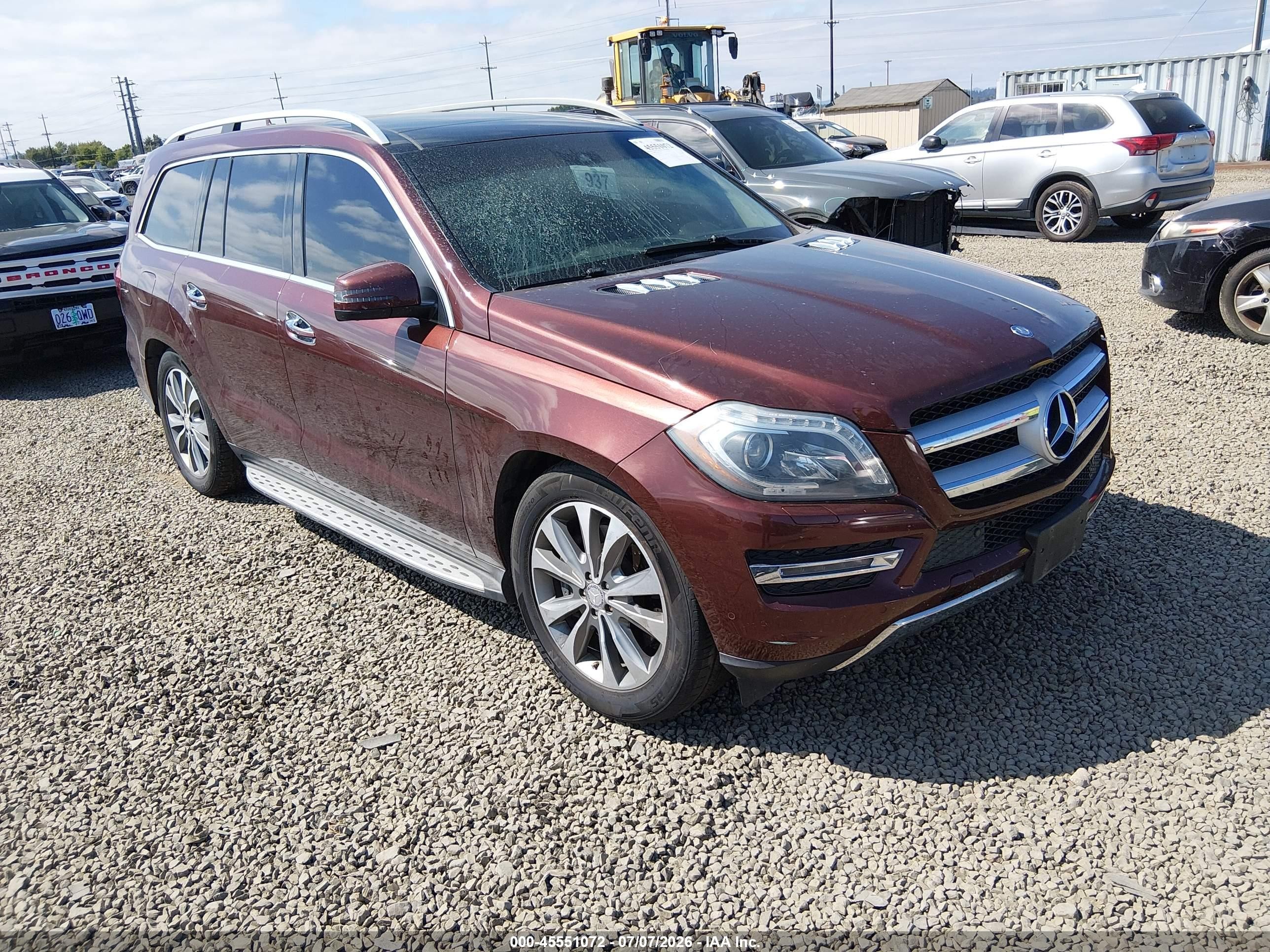 2013 Mercedes-benz Gl 450 4matic Red vin: 4JGDF7CE7DA251156