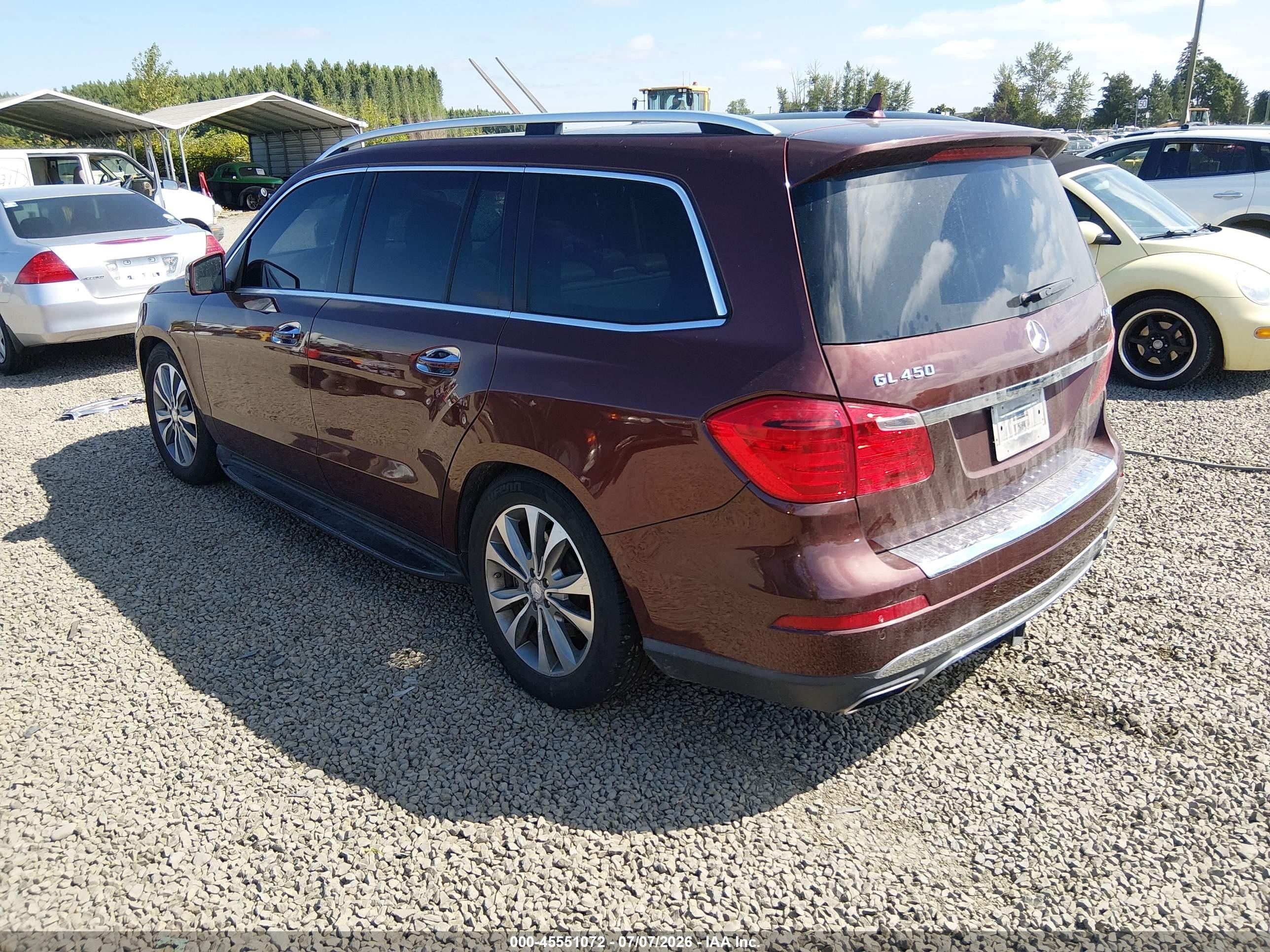 2013 Mercedes-benz Gl 450 4matic Red vin: 4JGDF7CE7DA251156
