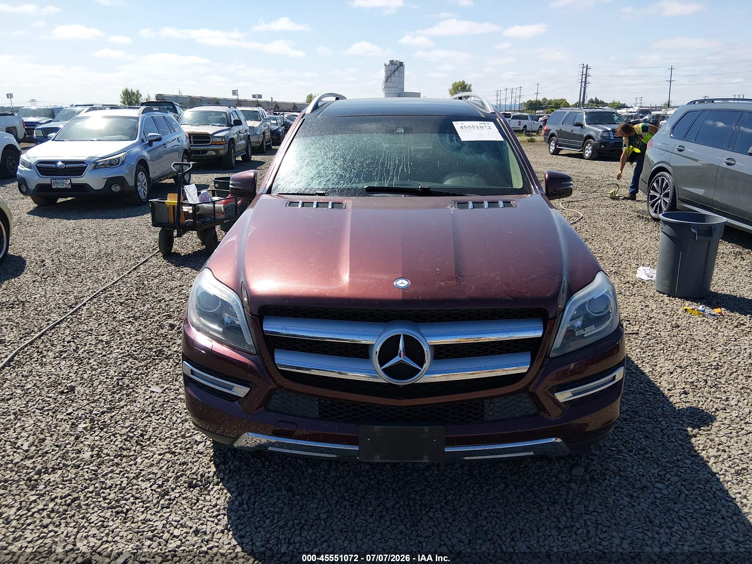2013 Mercedes-benz Gl 450 4matic Red vin: 4JGDF7CE7DA251156