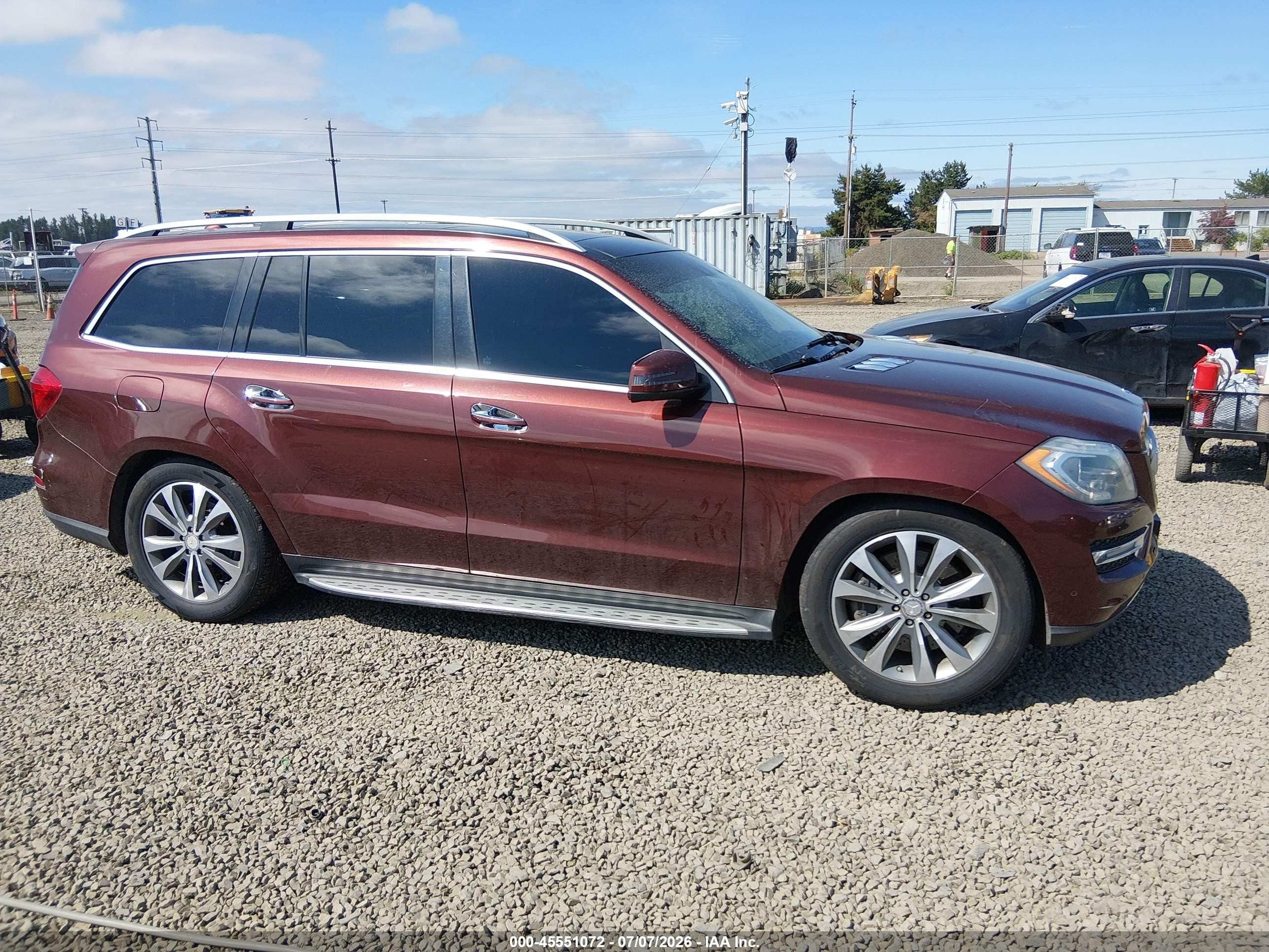 2013 Mercedes-benz Gl 450 4matic Red vin: 4JGDF7CE7DA251156
