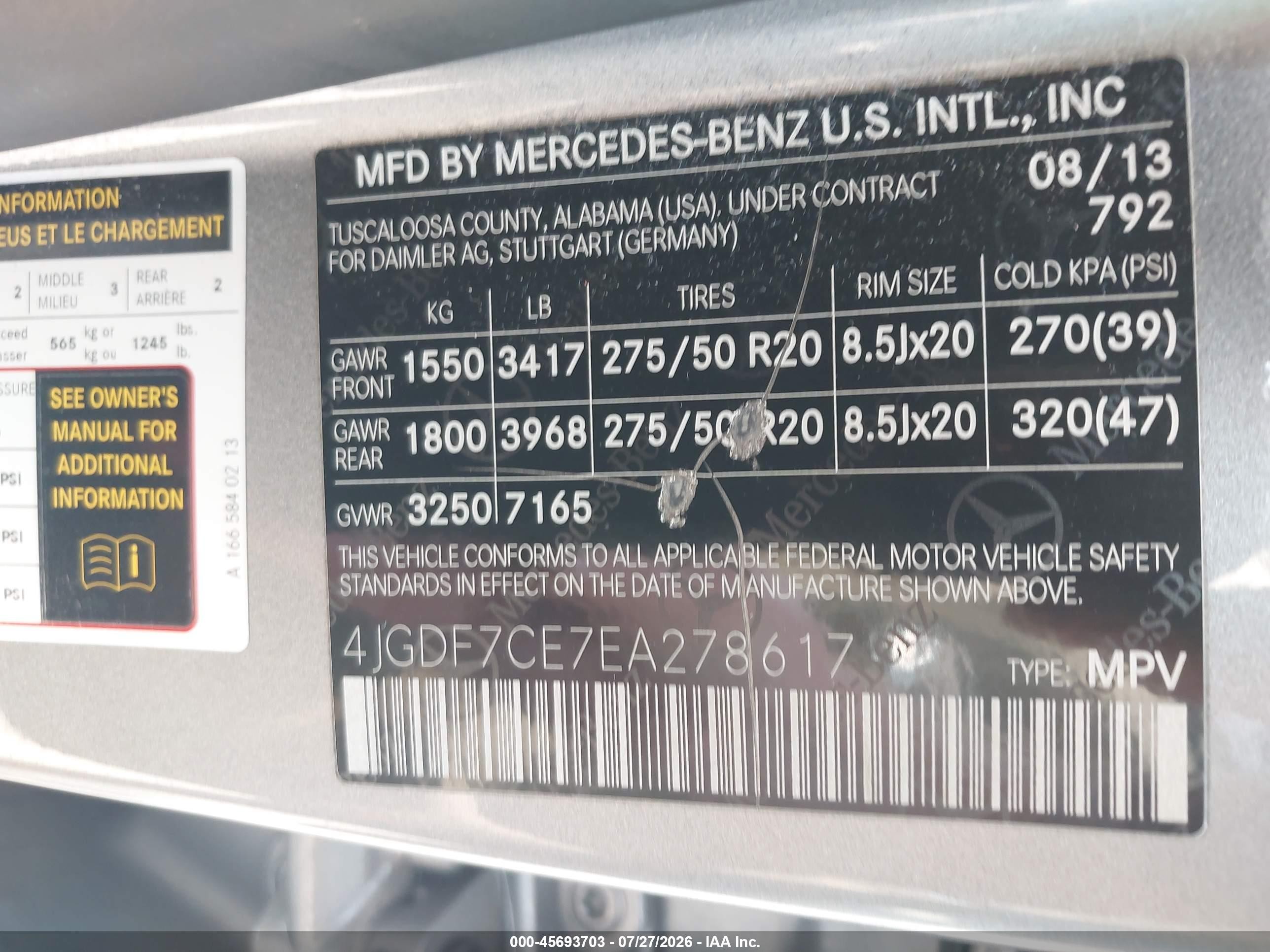 2014 Mercedes-benz Gl 450 4matic Серебряный vin: 4JGDF7CE7EA278617
