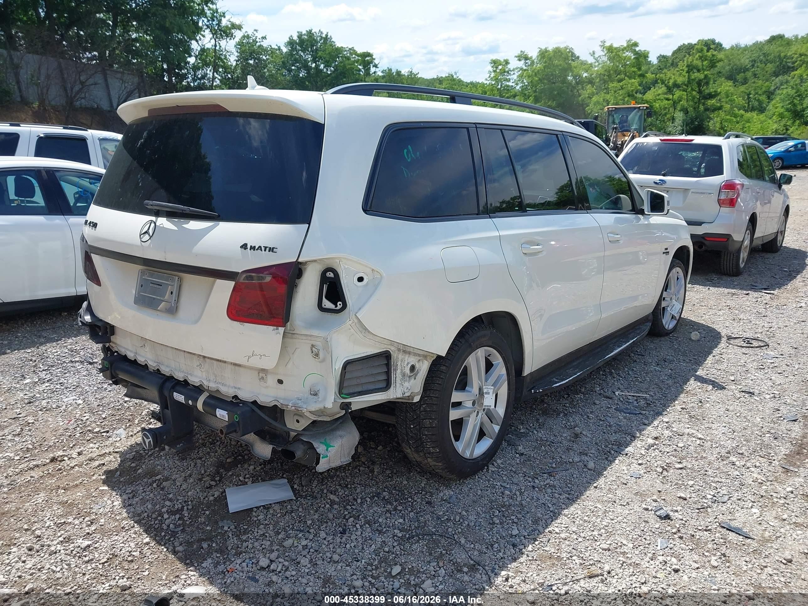 2014 Mercedes-benz Gl 450 4matic White vin: 4JGDF7CE7EA282571