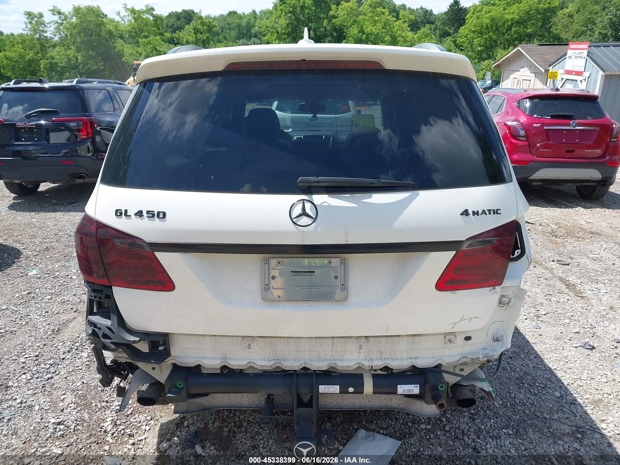 2014 Mercedes-benz Gl 450 4matic White vin: 4JGDF7CE7EA282571