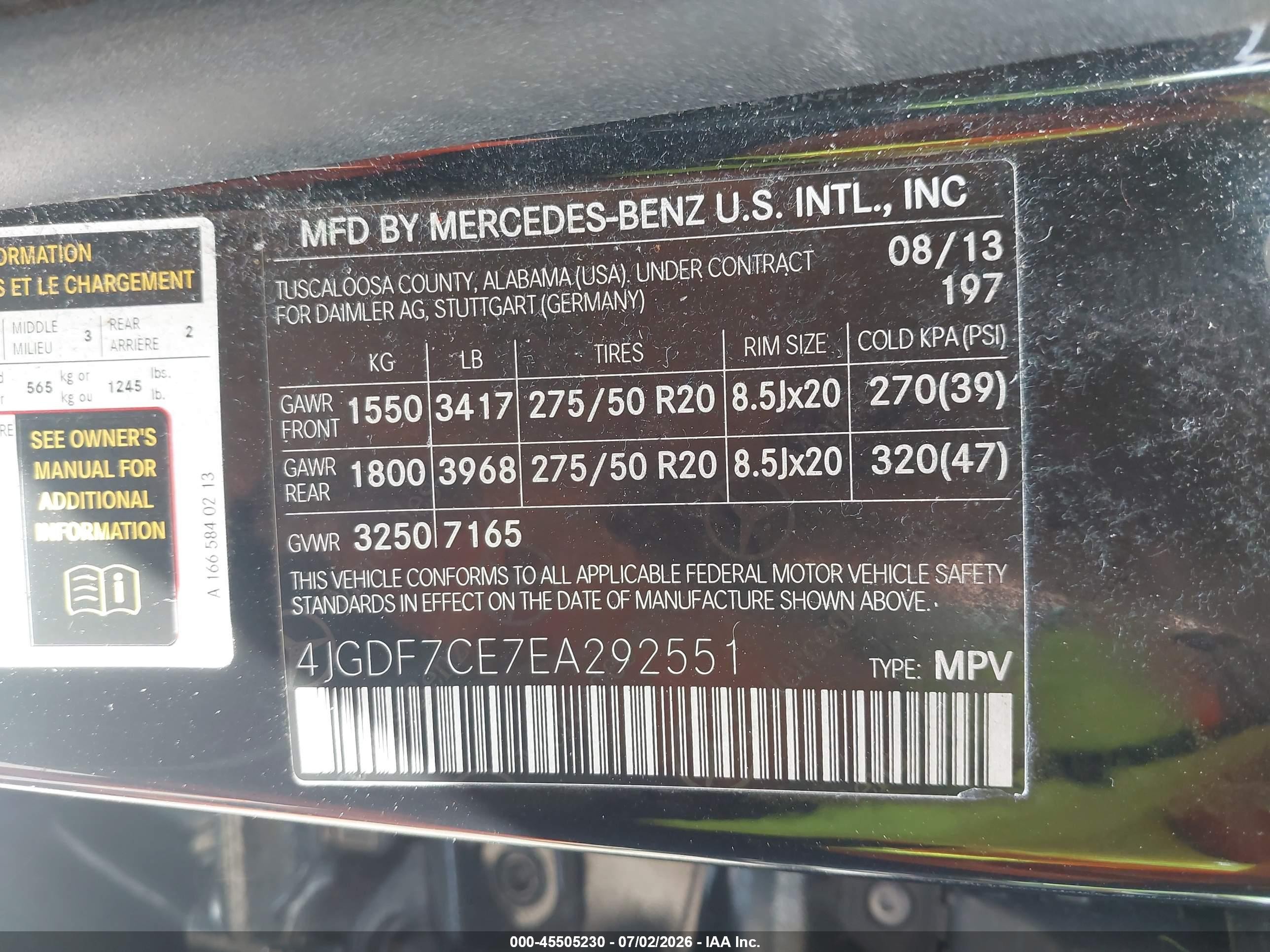 2014 Mercedes-benz Gl 450 4matic Черный vin: 4JGDF7CE7EA292551