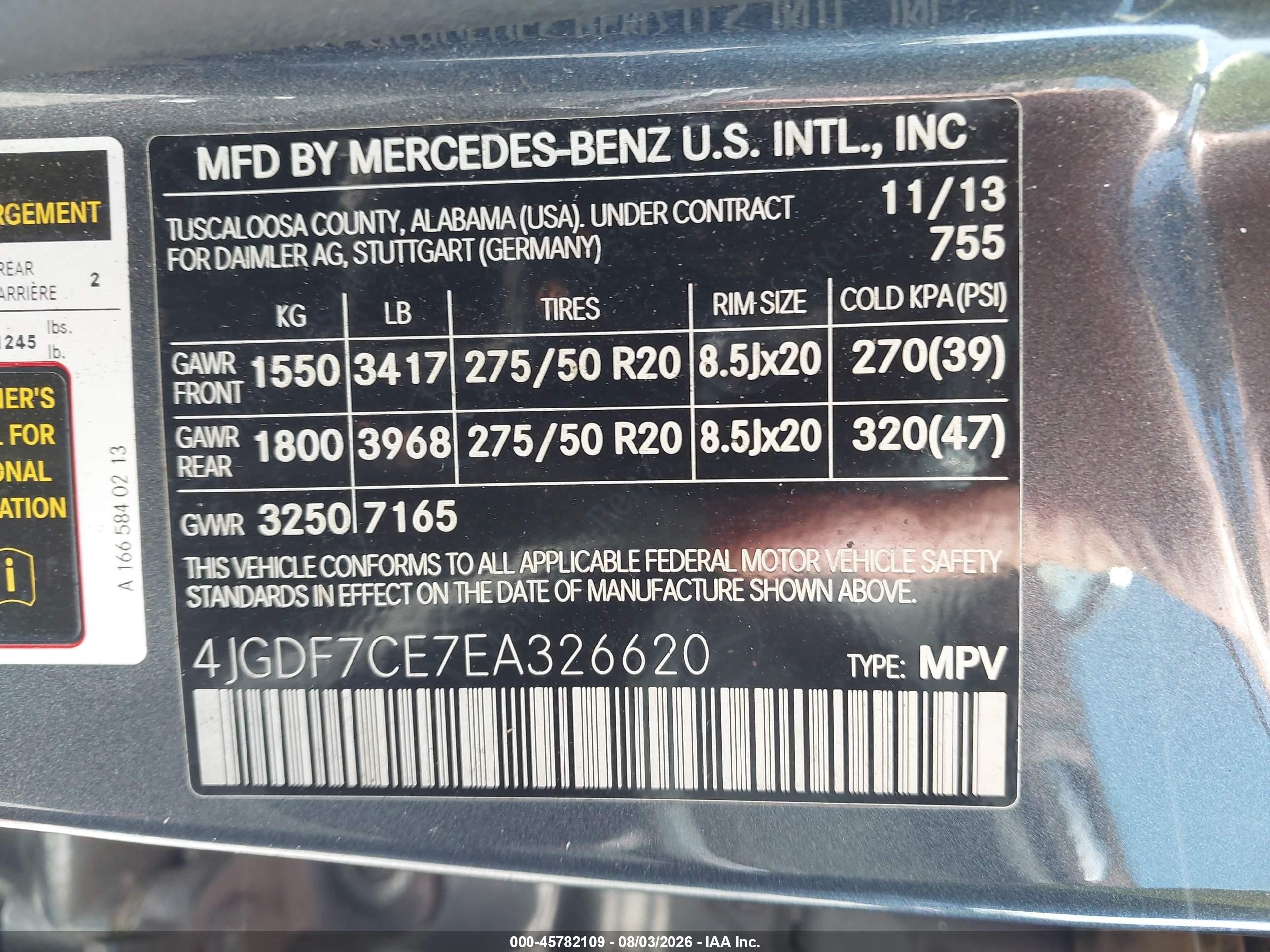 2014 Mercedes-benz Gl 450 4matic Gray vin: 4JGDF7CE7EA326620